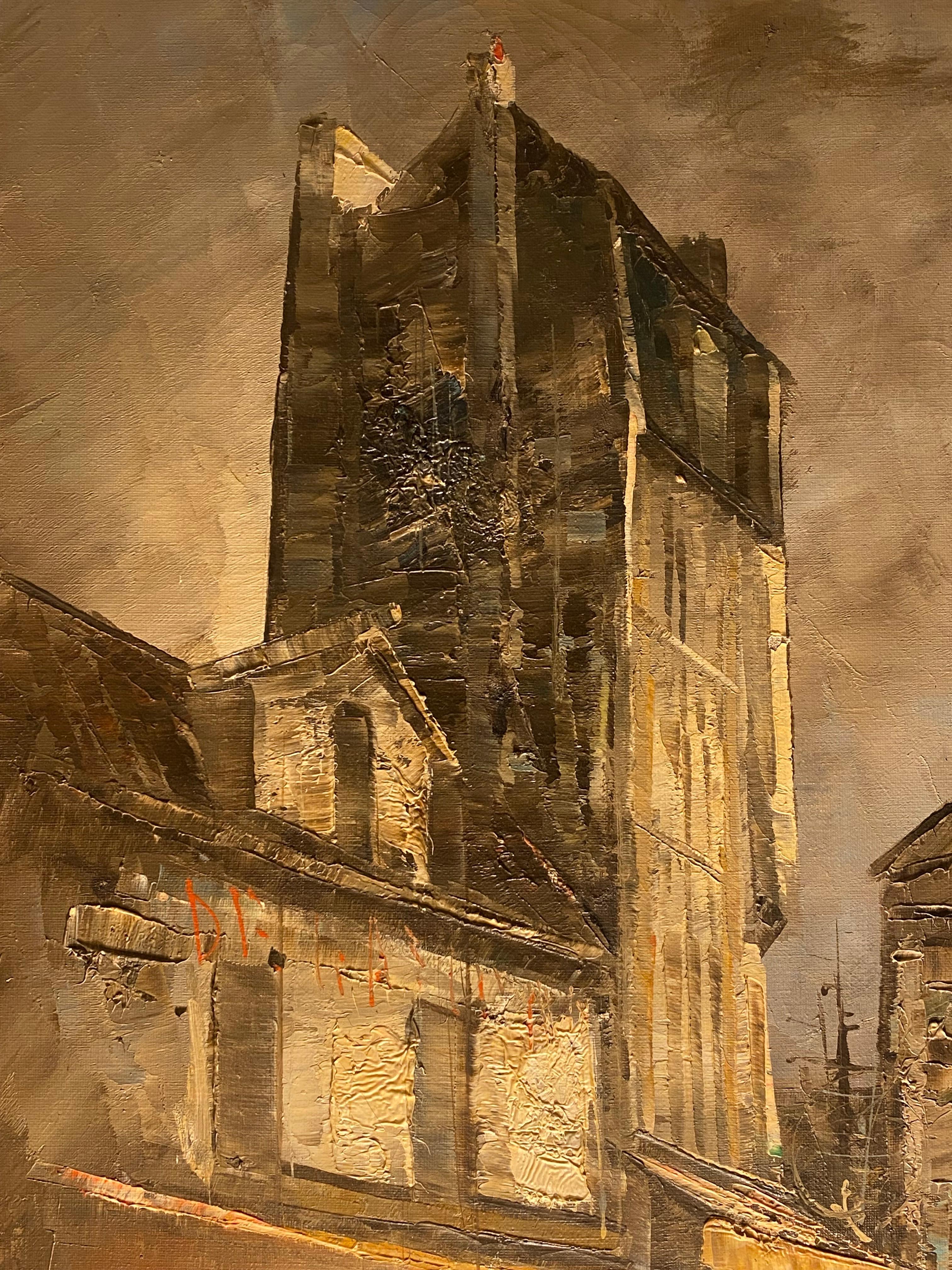 Yamazaki Osamu (Japonais) Paris 1941 Basilique du Sacré-Cœur Huile sur toile en vente 5