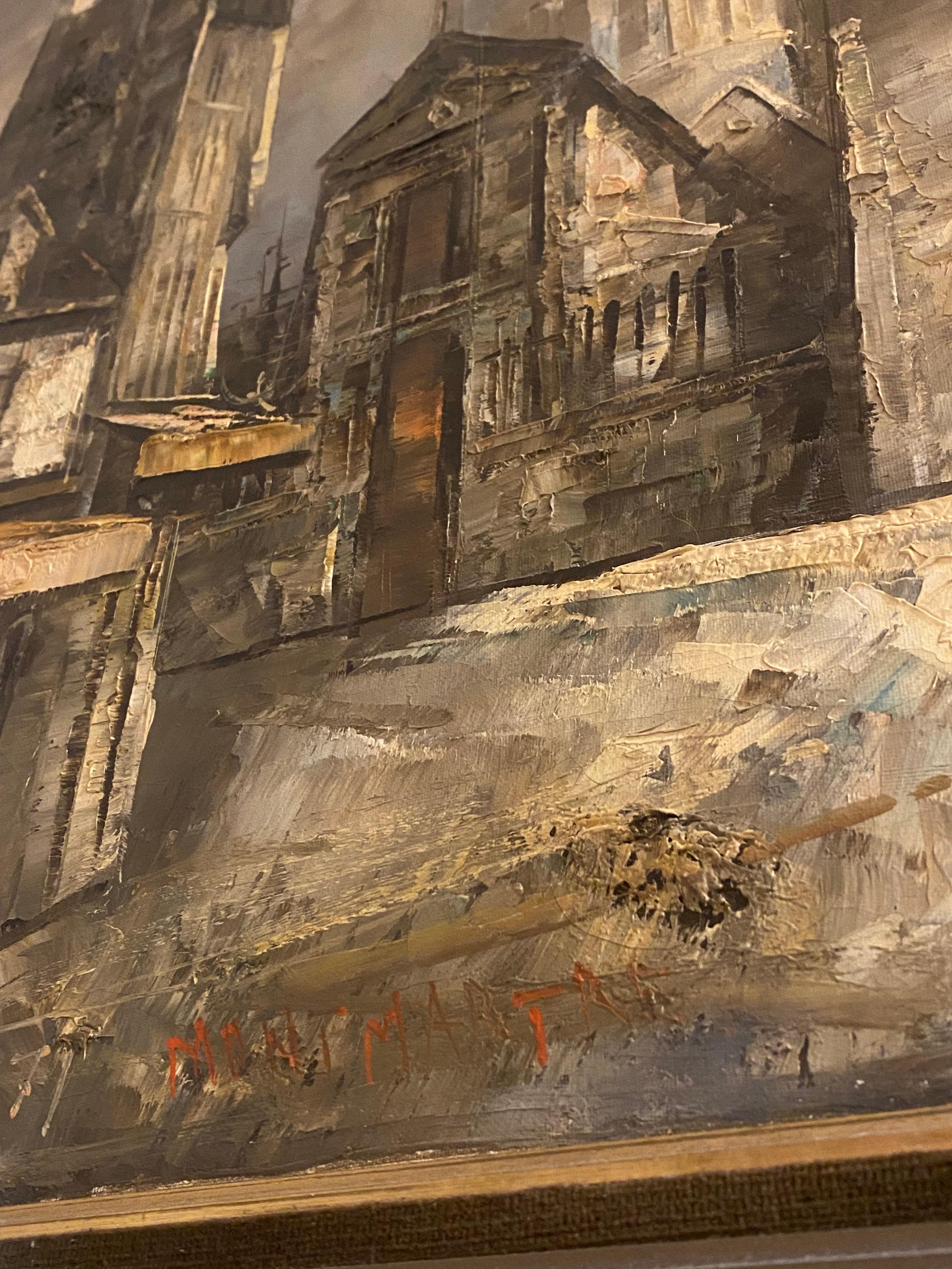 Yamazaki Osamu (Japonais) Paris 1941 Basilique du Sacré-Cœur Huile sur toile en vente 6