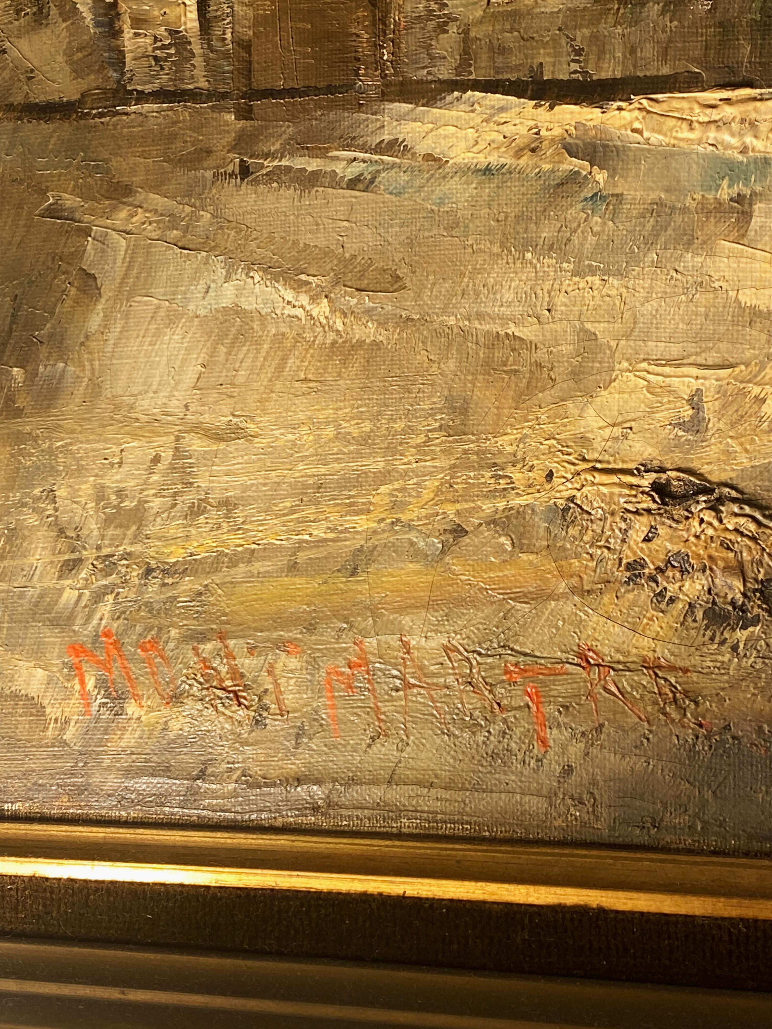 Rétro Yamazaki Osamu (Japonais) Paris 1941 Basilique du Sacré-Cœur Huile sur toile en vente