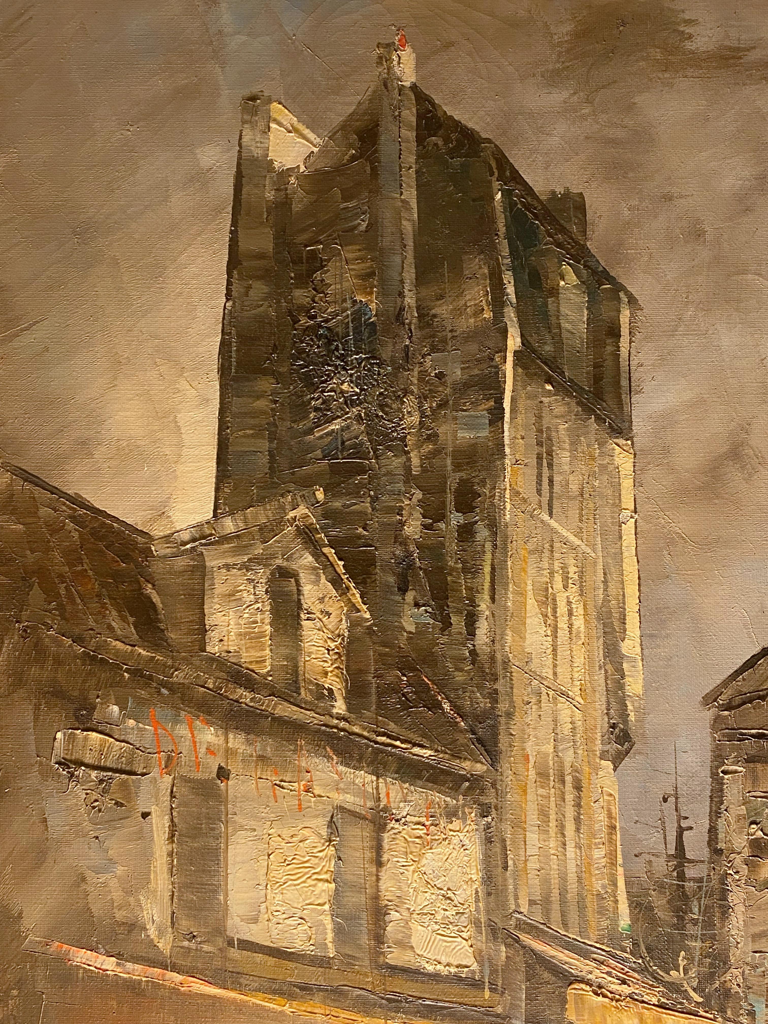 Yamazaki Osamu (Japonais) Paris 1941 Basilique du Sacré-Cœur Huile sur toile en vente 2