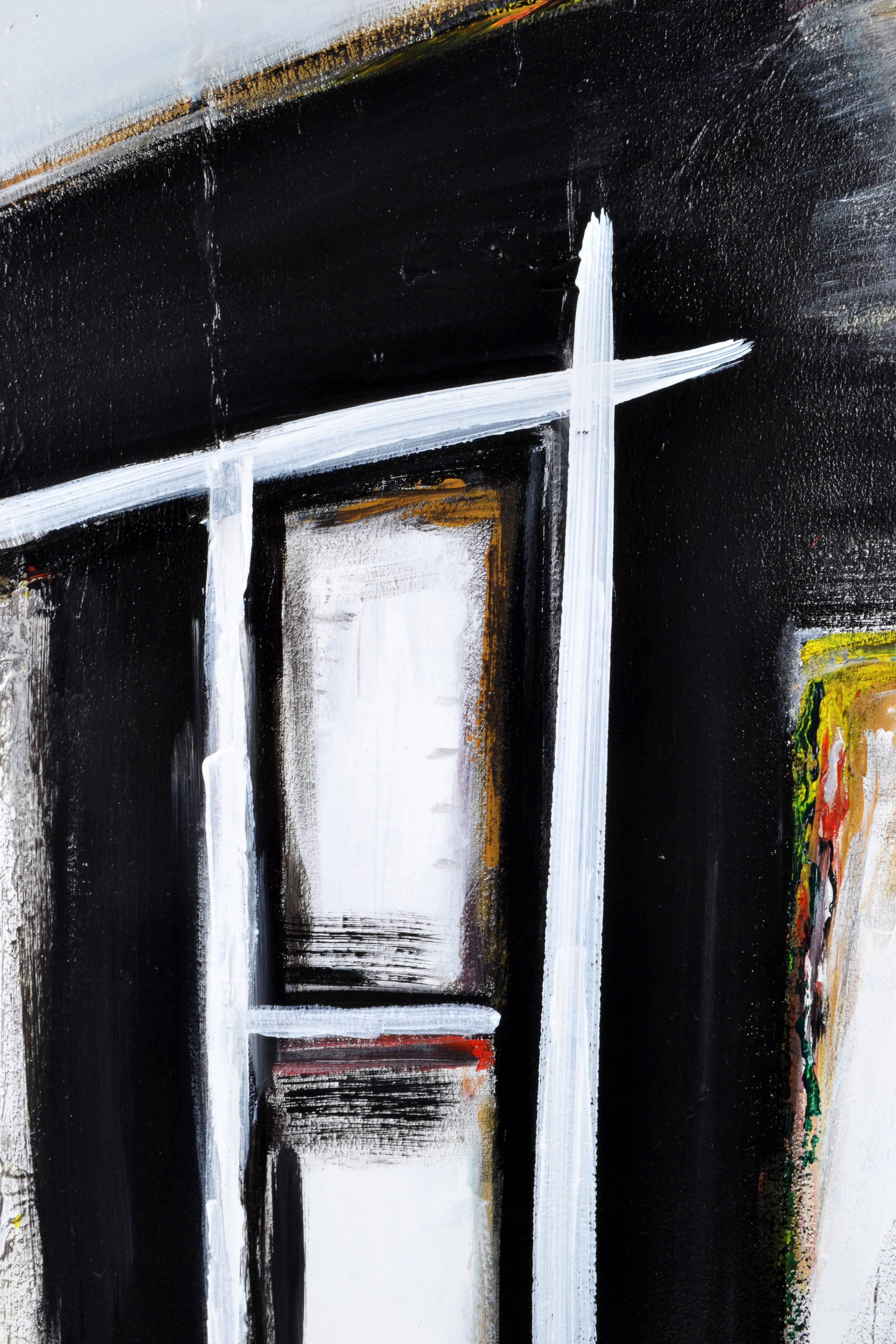 Yamil O Cardenas Abstraktes expressionistisches Gemälde (Leinwand) im Angebot
