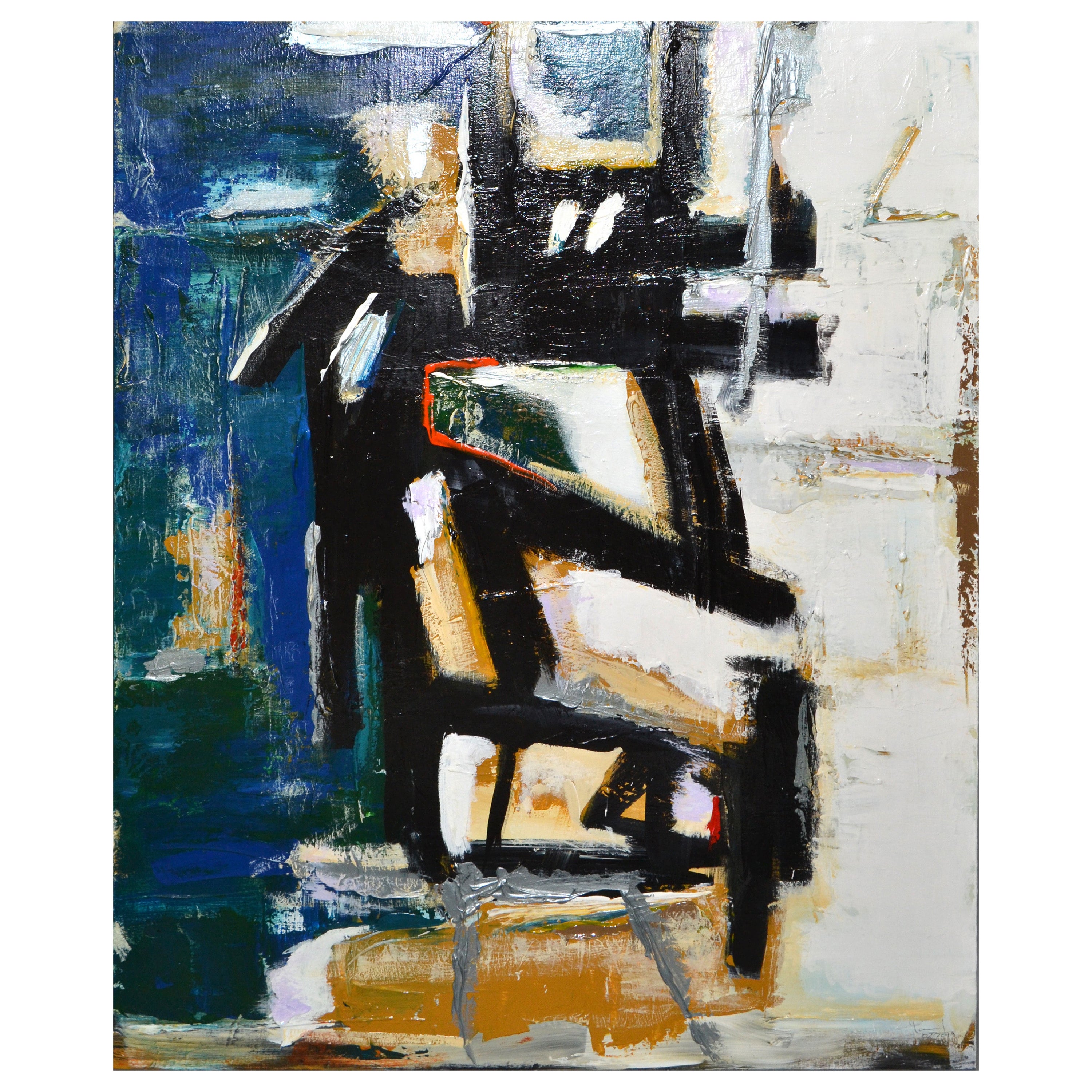 Yamil O. Cardenas Multi-Color Abstract Painting in Acrylic on Canvas 2019 For Sale