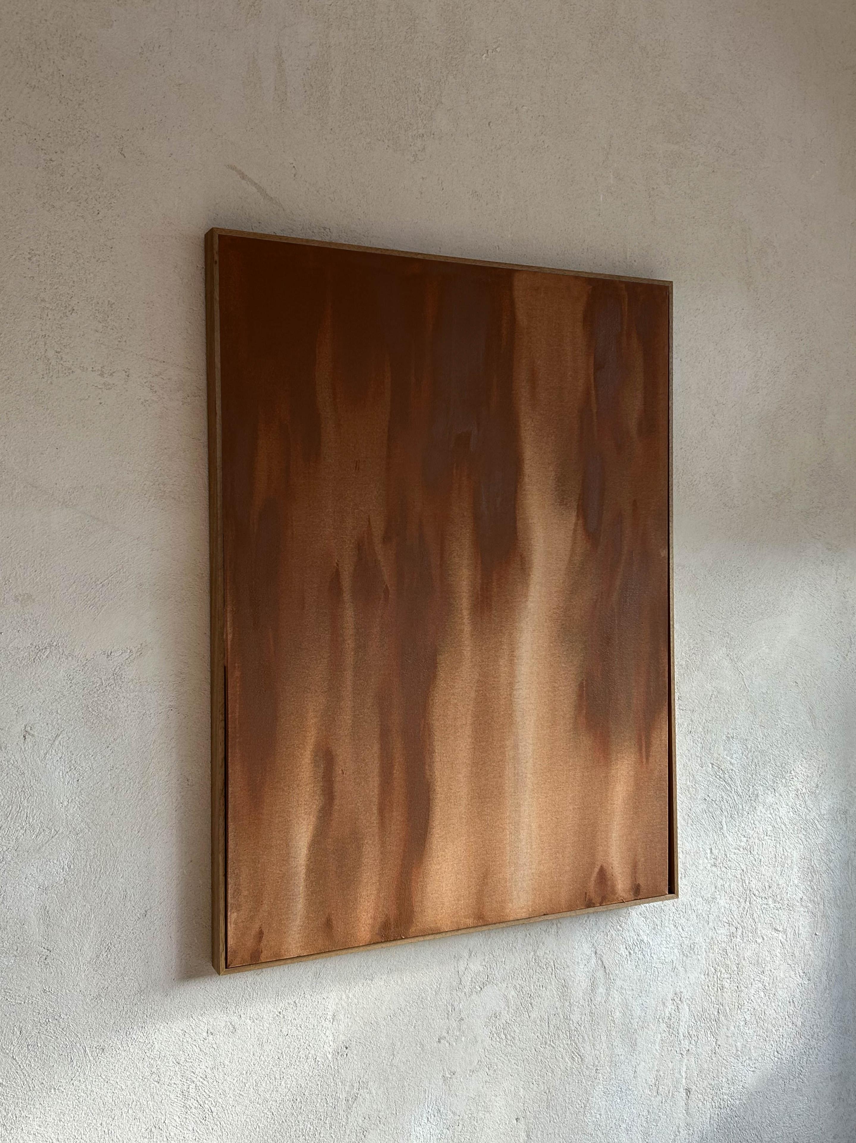 ABSTRACT Contemporary Abstract Brown Earth Colors Nature Yamila Miglioranza NEW For Sale 3