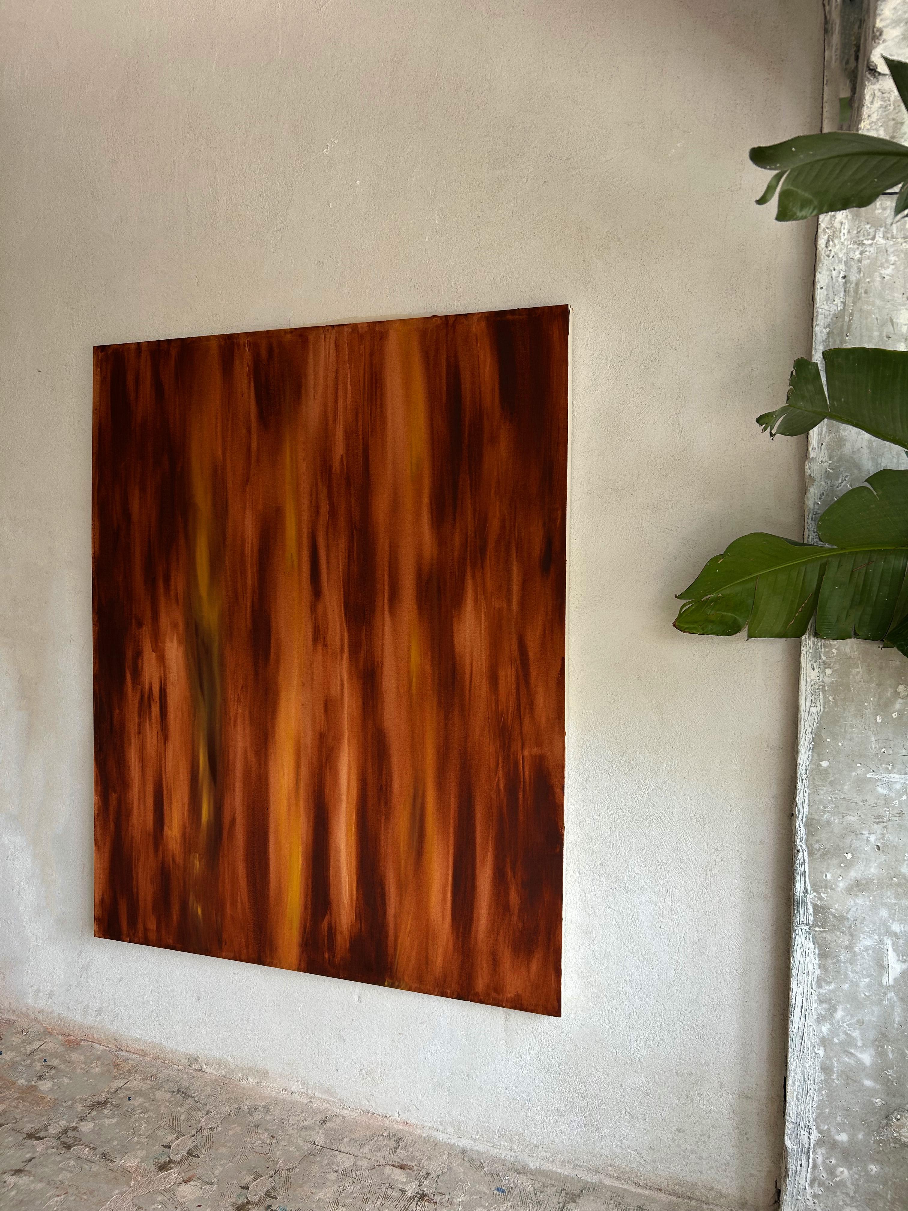 ABSTRACT Contemporary Abstract Earth Brown Colors Nature Yamila Miglioranza NEW For Sale 1