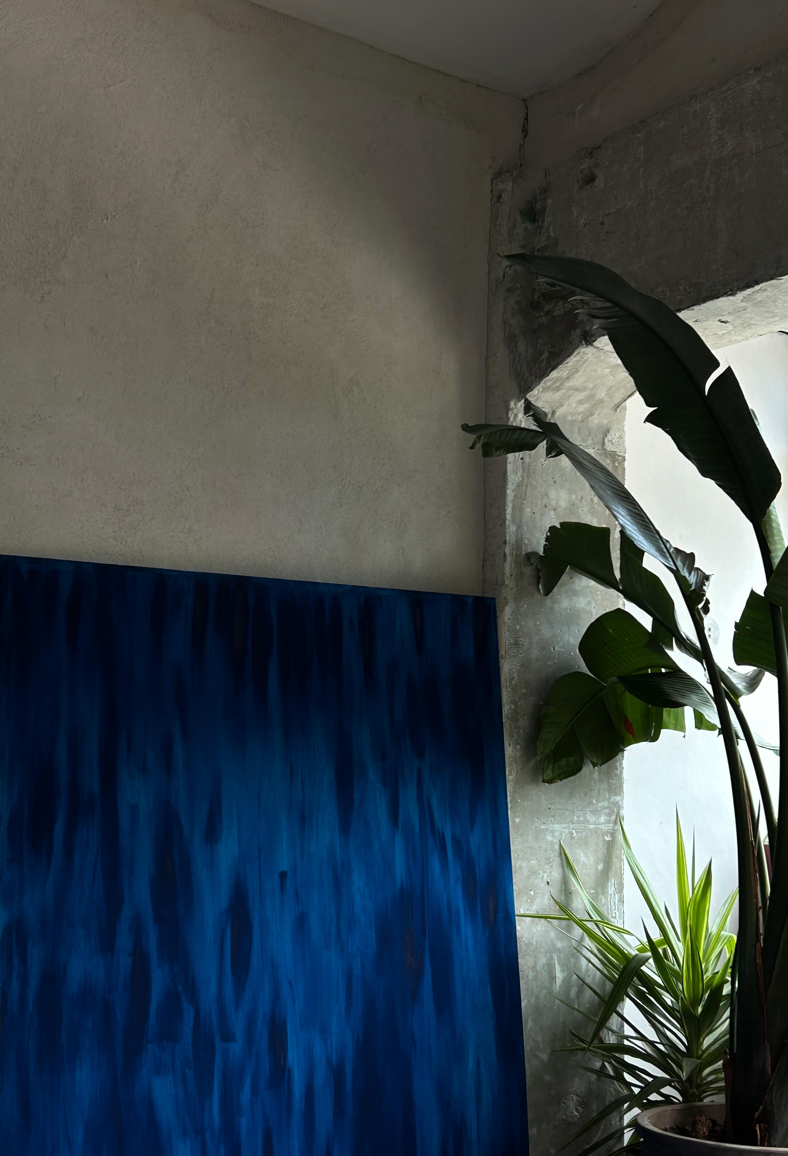 ABSTRACT Terra X - Pittura meditativa a strati Blue Sea Acqua di Yam Miglioranza - Painting di Yamila Miglioranza
