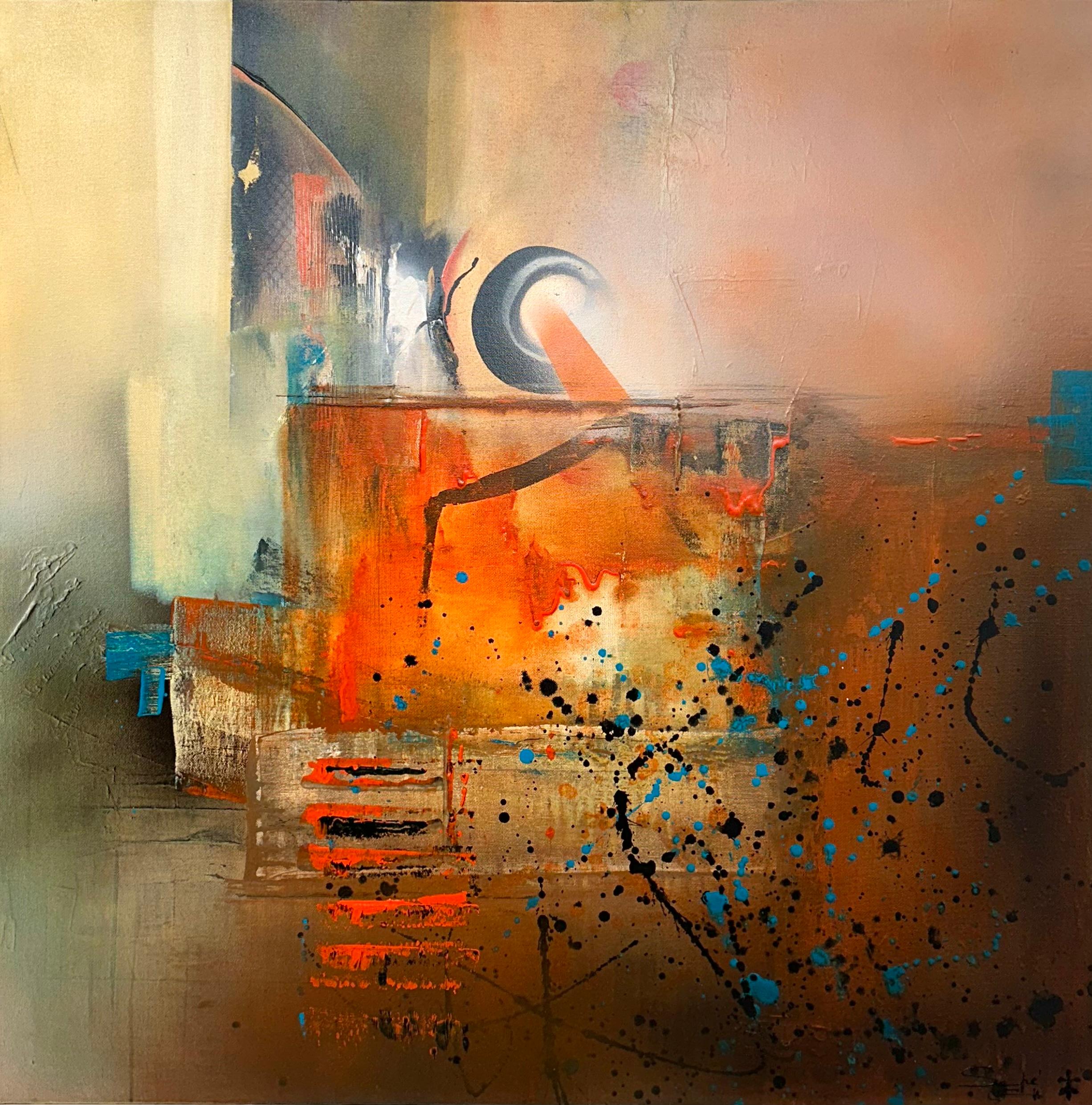 Eine andere Dimension, Abstrakte Malerei – Mixed Media Art von Yamilet Sempe