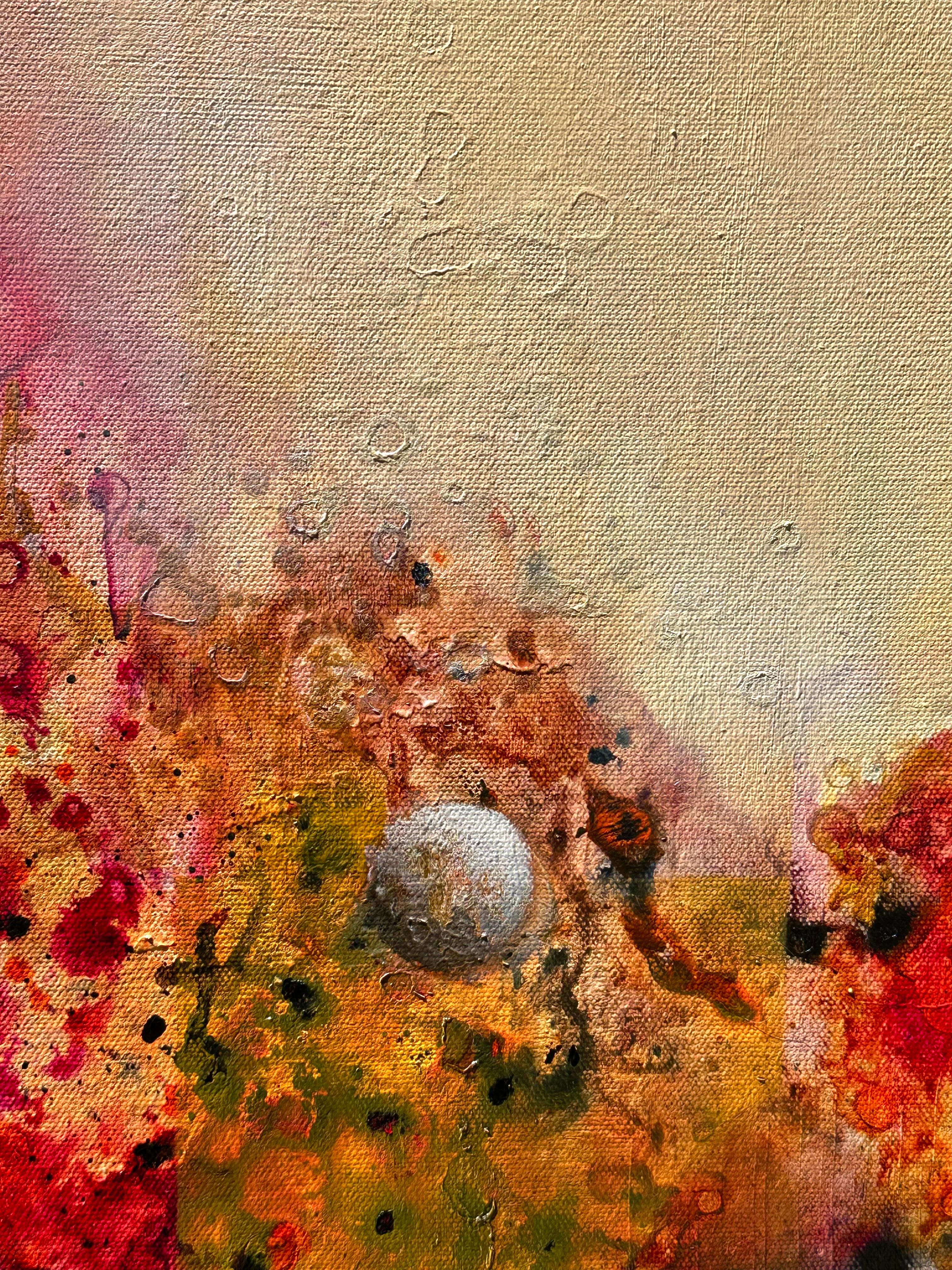 Blüten im Himmel, Abstraktes Gemälde im Angebot 2