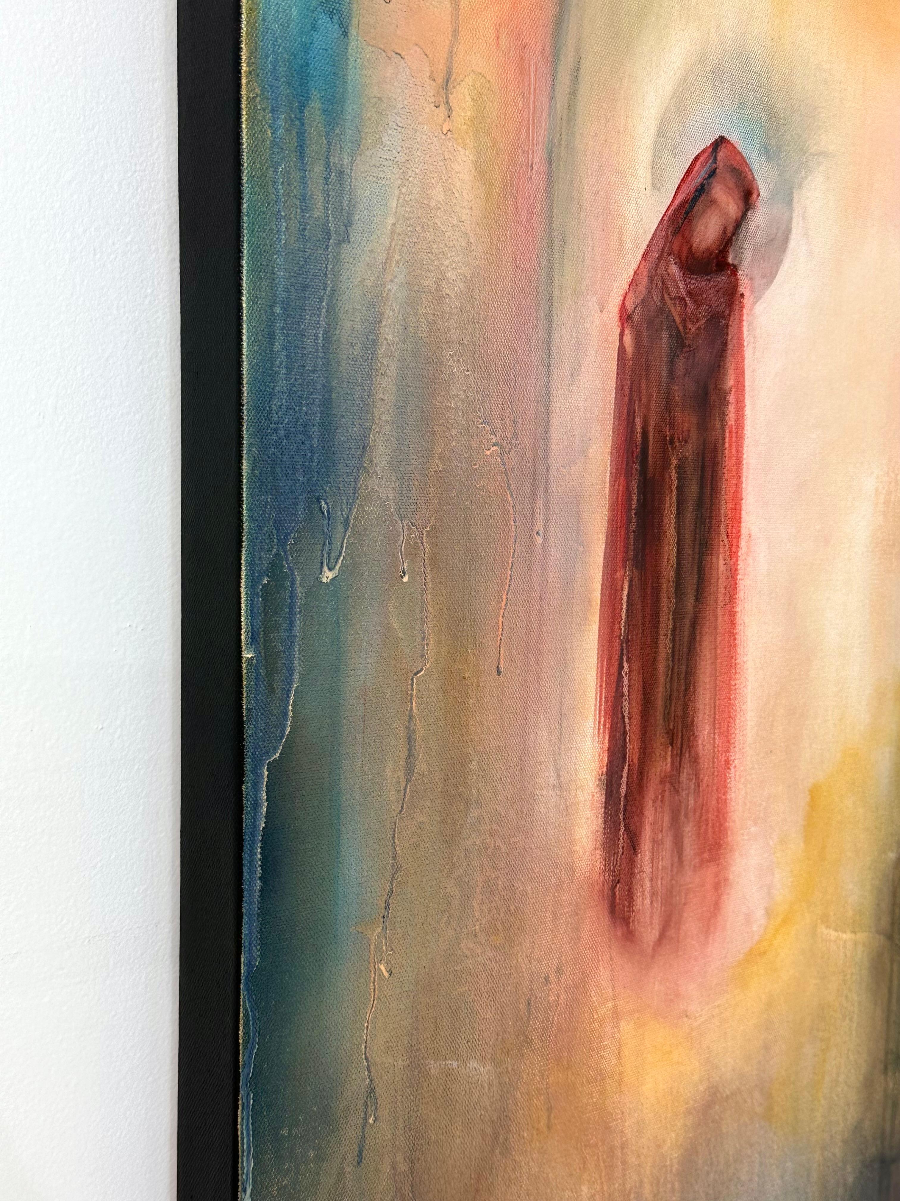 Fille de la lune, peinture originale - Surréalisme Mixed Media Art par Yamilet Sempe