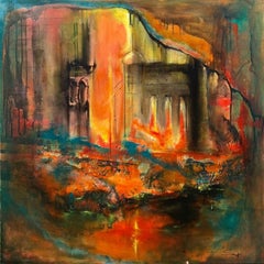 Refuge of the Rose, Abstract Painting