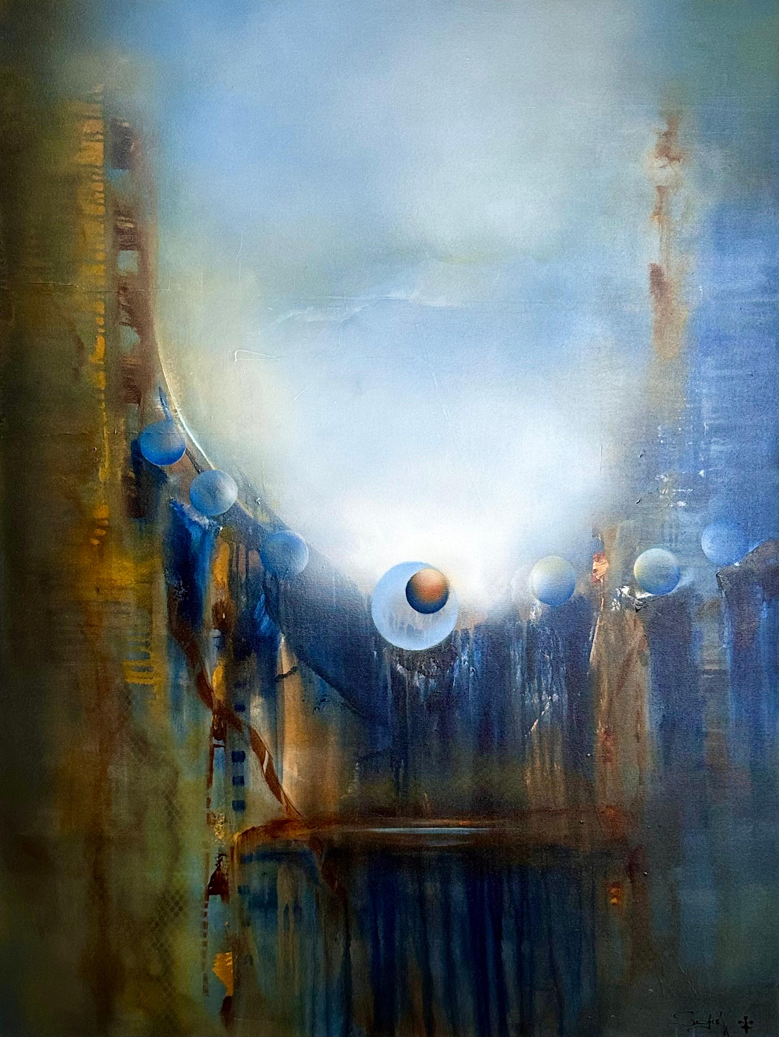 The Seven Lights, Abstract Painting - Mixed Media Art by Yamilet Sempe