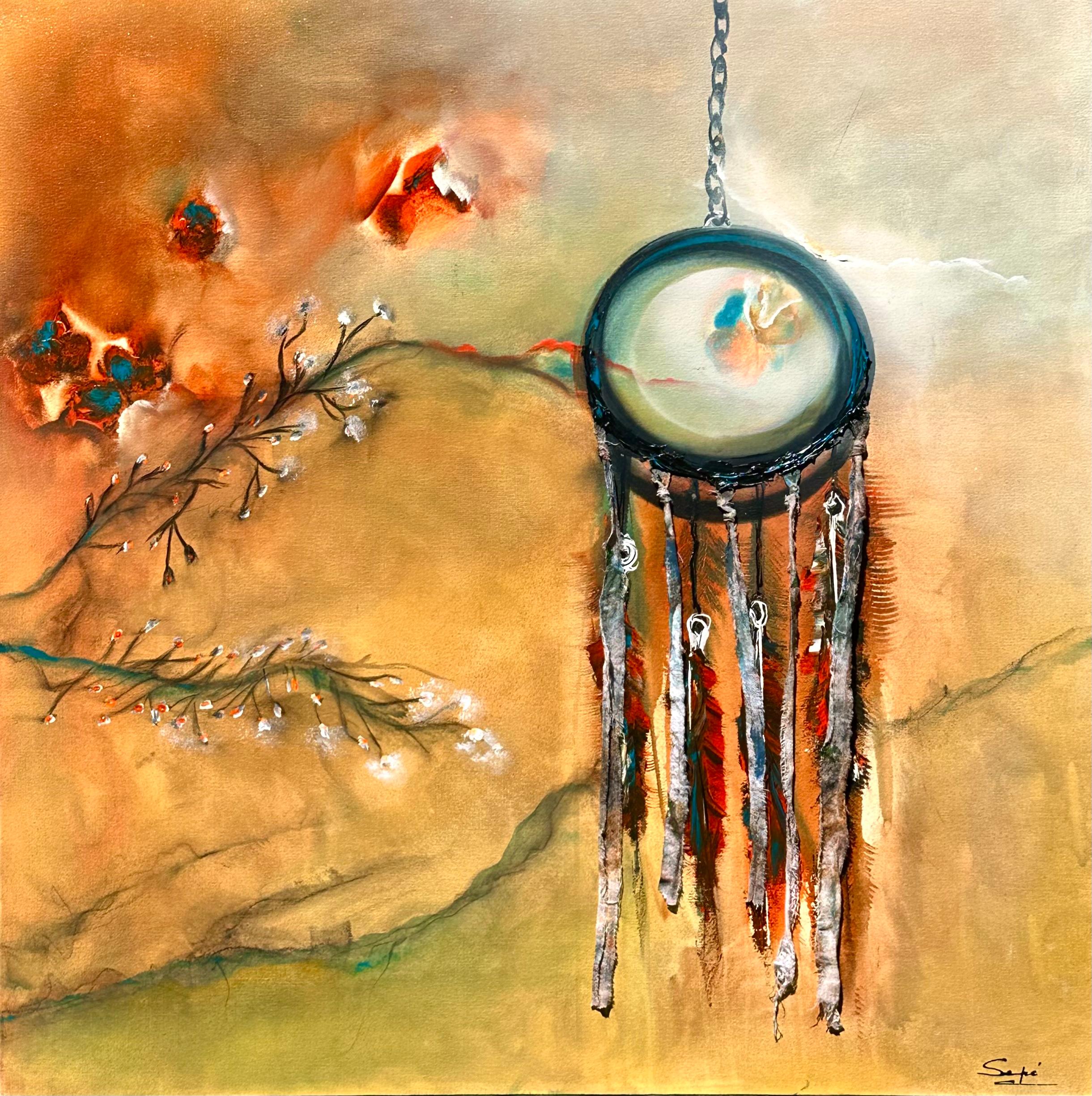Trapped in Your Dreams, Original Painting - Mixed Media Art by Yamilet Sempe