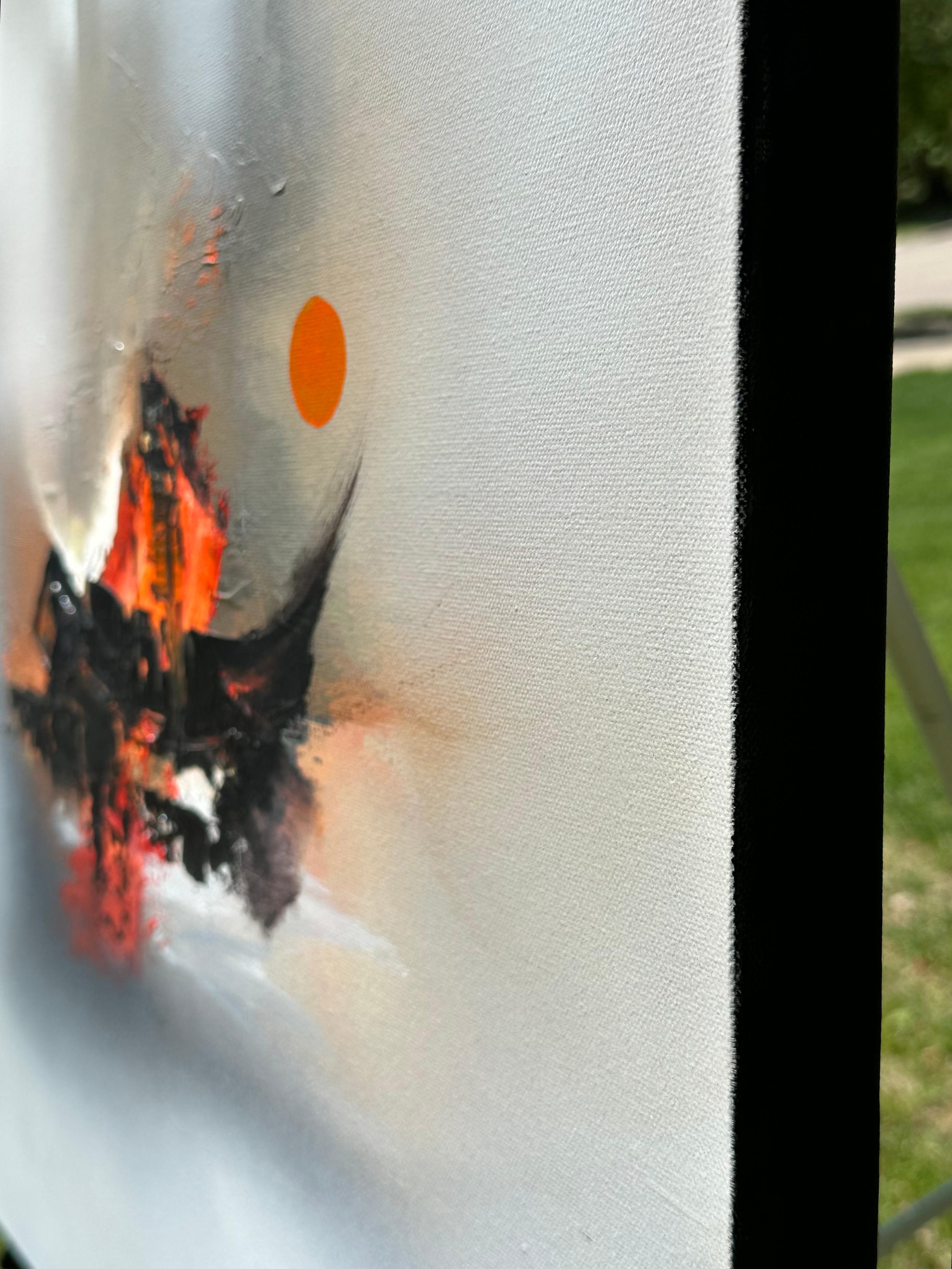 Lampe de Trinity Light, peinture abstraite - Abstrait Mixed Media Art par Yamilet Sempe