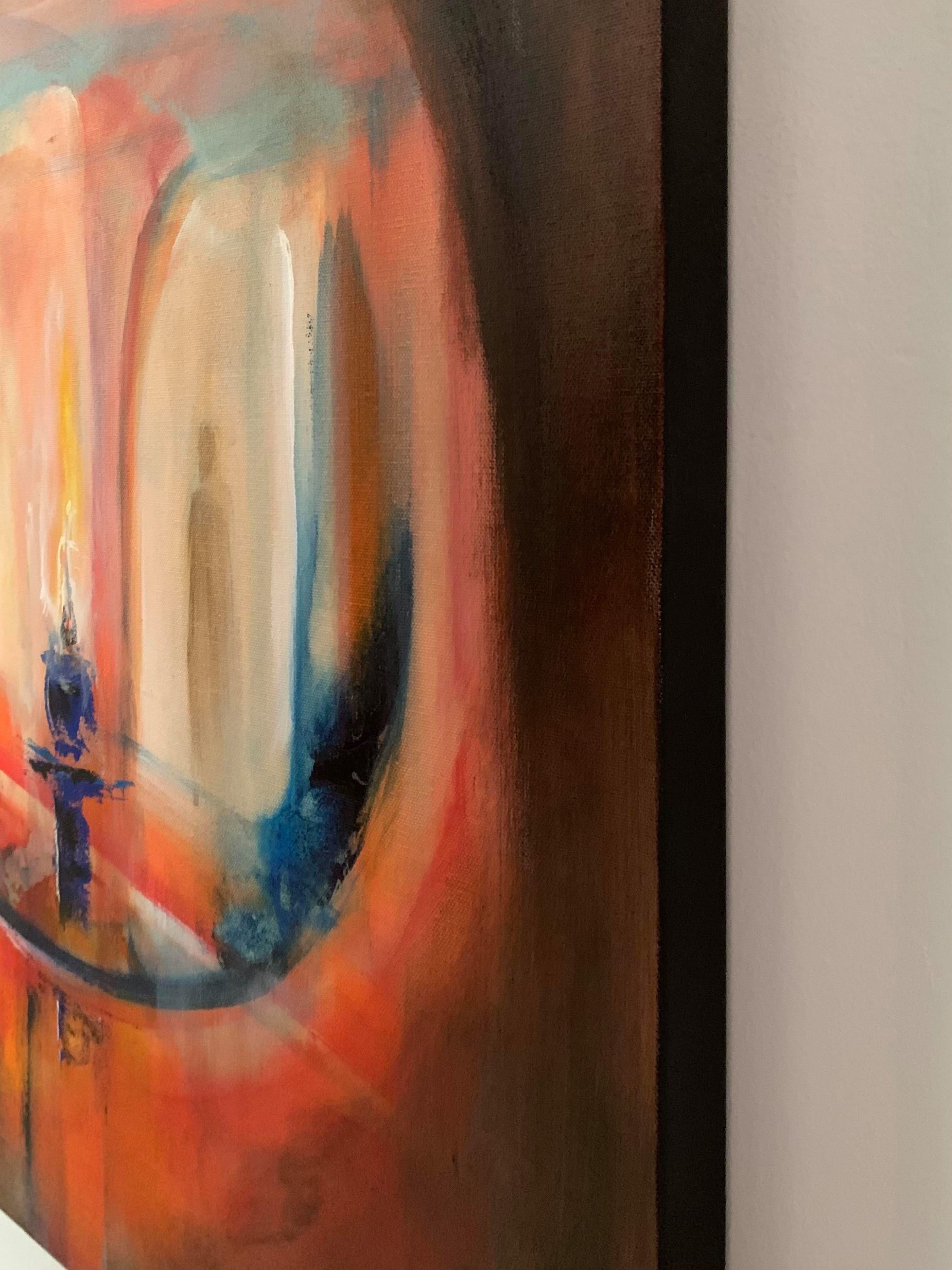 <p>Artist Comments<br>As if looking through a keyhole, one can see a burning candle inside. This visual display immerses the viewer in the spiritual nature of artist Yamilet Sempe's work. 