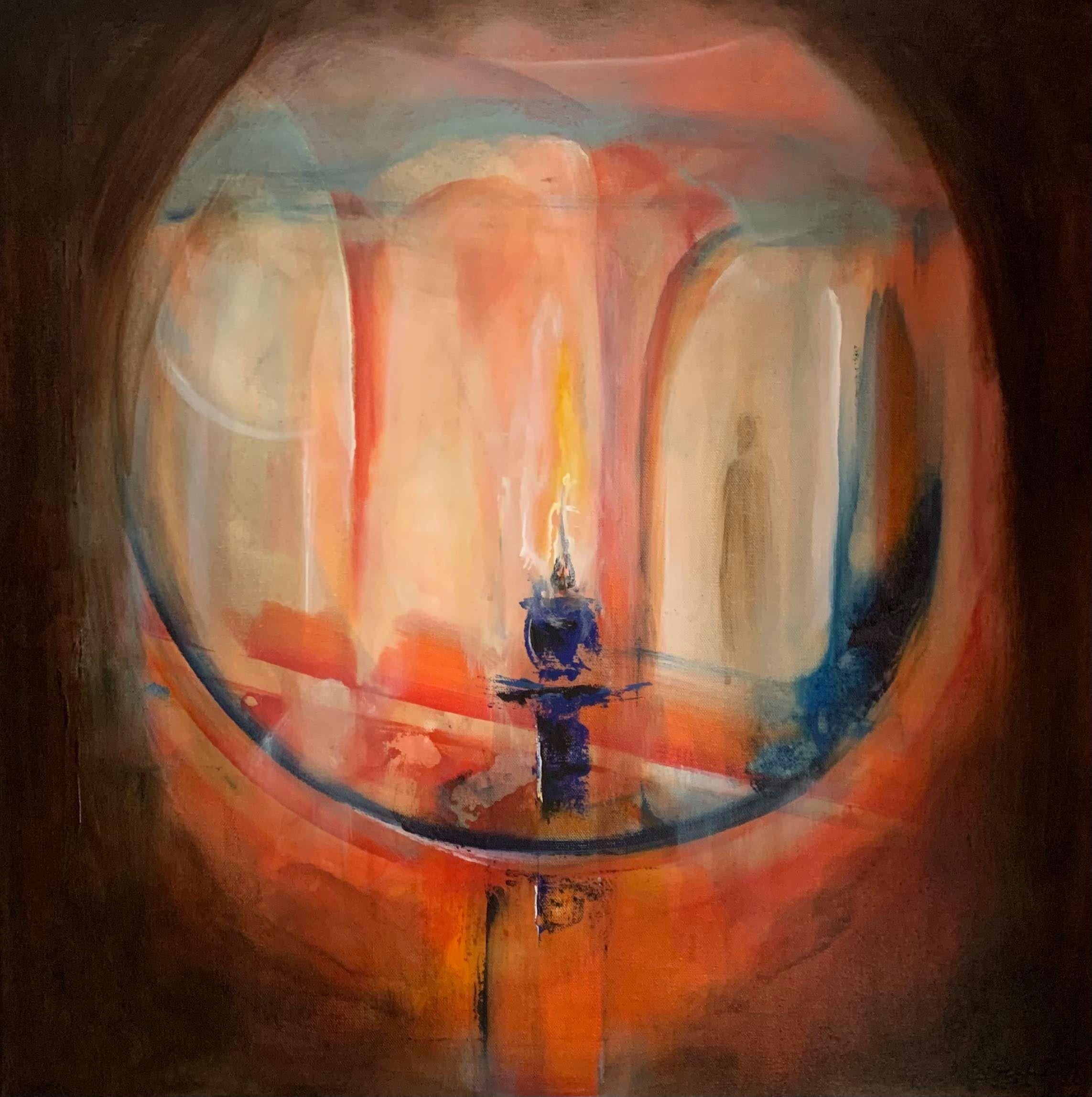 abstract candle painting