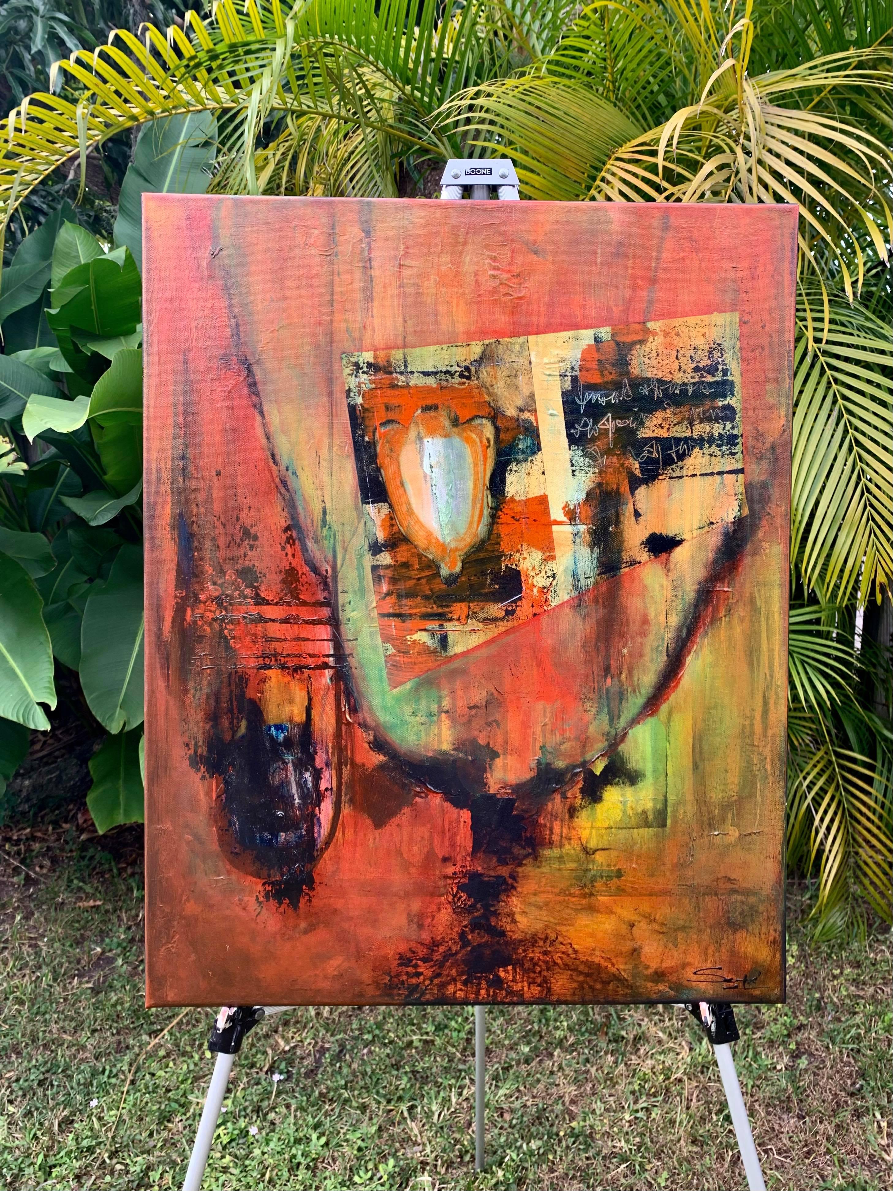 Il Grimorio, Pittura astratta - Painting Astratto di Yamilet Sempe