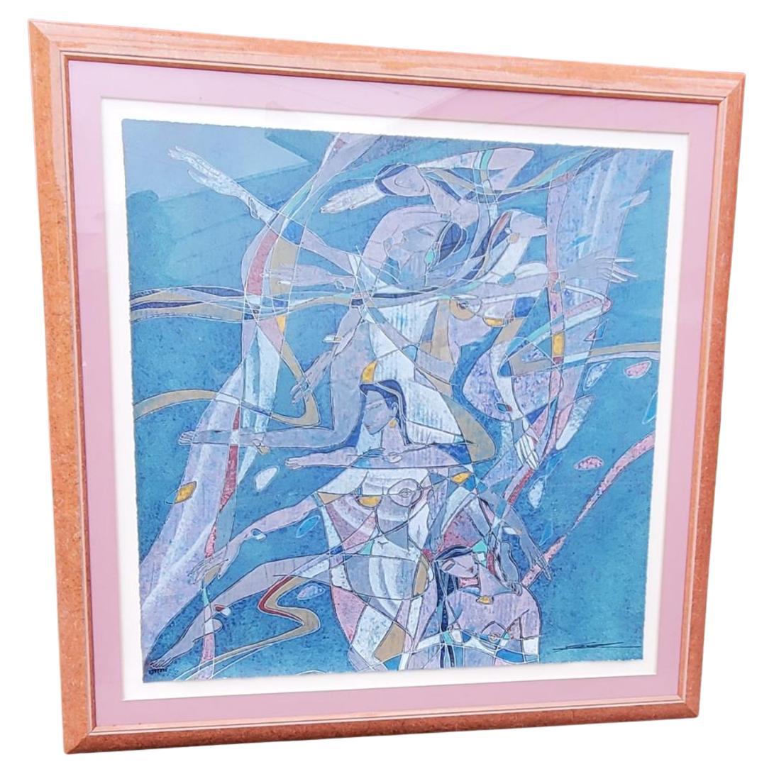 Yamin Young, Serigraph Signed & Numbered "Sirens Song" 275/275 Framed 1980s #2 For Sale