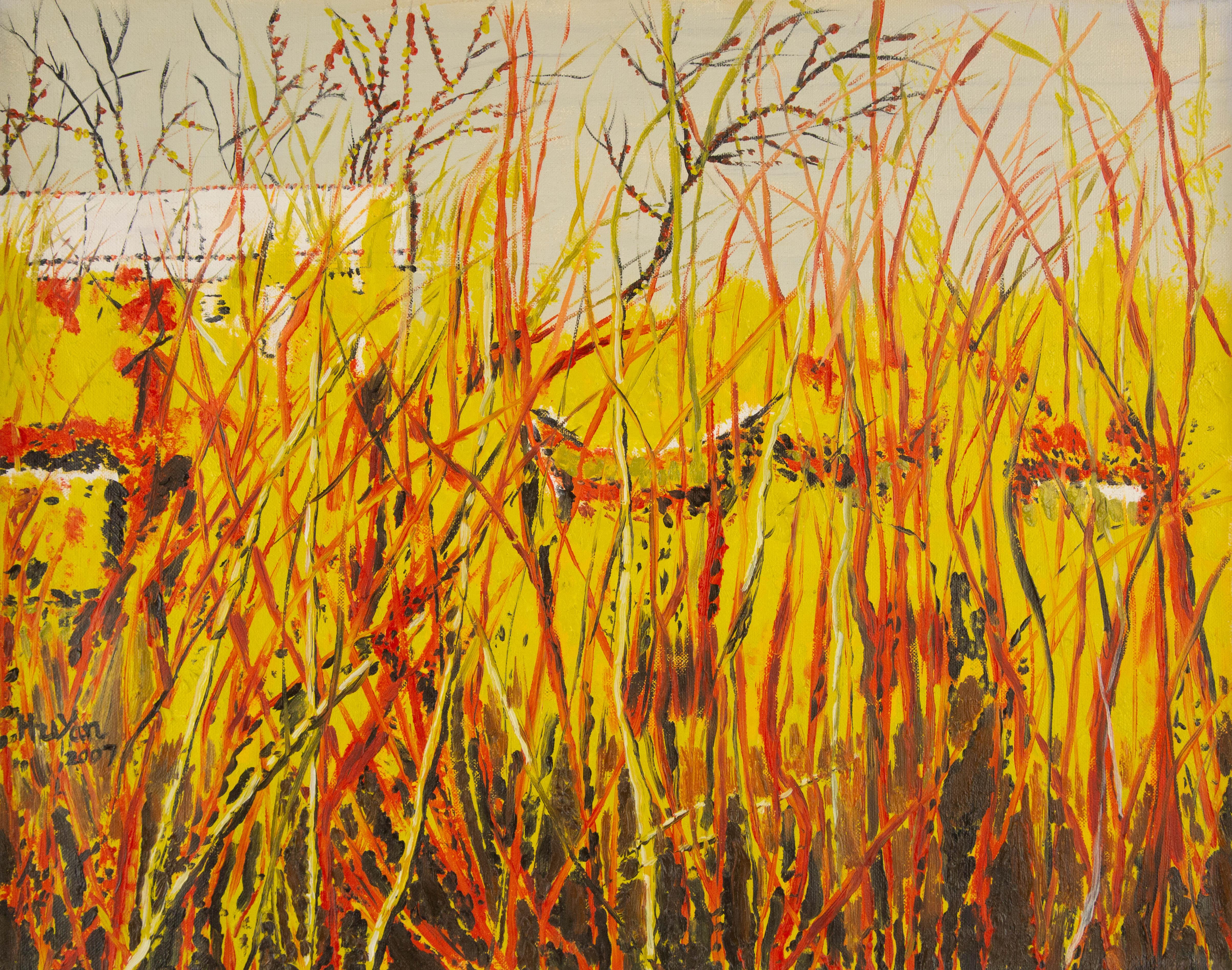  Titel: Herbst 
 Medium: Öl auf Leinwand
 Größe: 15,5 x 19 Zoll
 Rahmen: Einrahmungsmöglichkeiten vorhanden!
 Zustand: Das Gemälde scheint in ausgezeichnetem Zustand zu sein.
 Hinweis: Dieses Gemälde ist nicht aufgespannt.
 Jahr: 2007
 Künstler: Yan