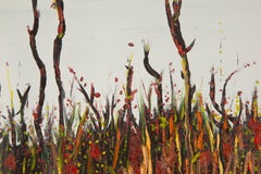 Yan Hu Floral Original Oil On Canvas "Cornfield In Autumn"
