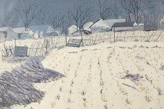 Yan Hu Landscape Original Oil On Canvas "Snow View II"
