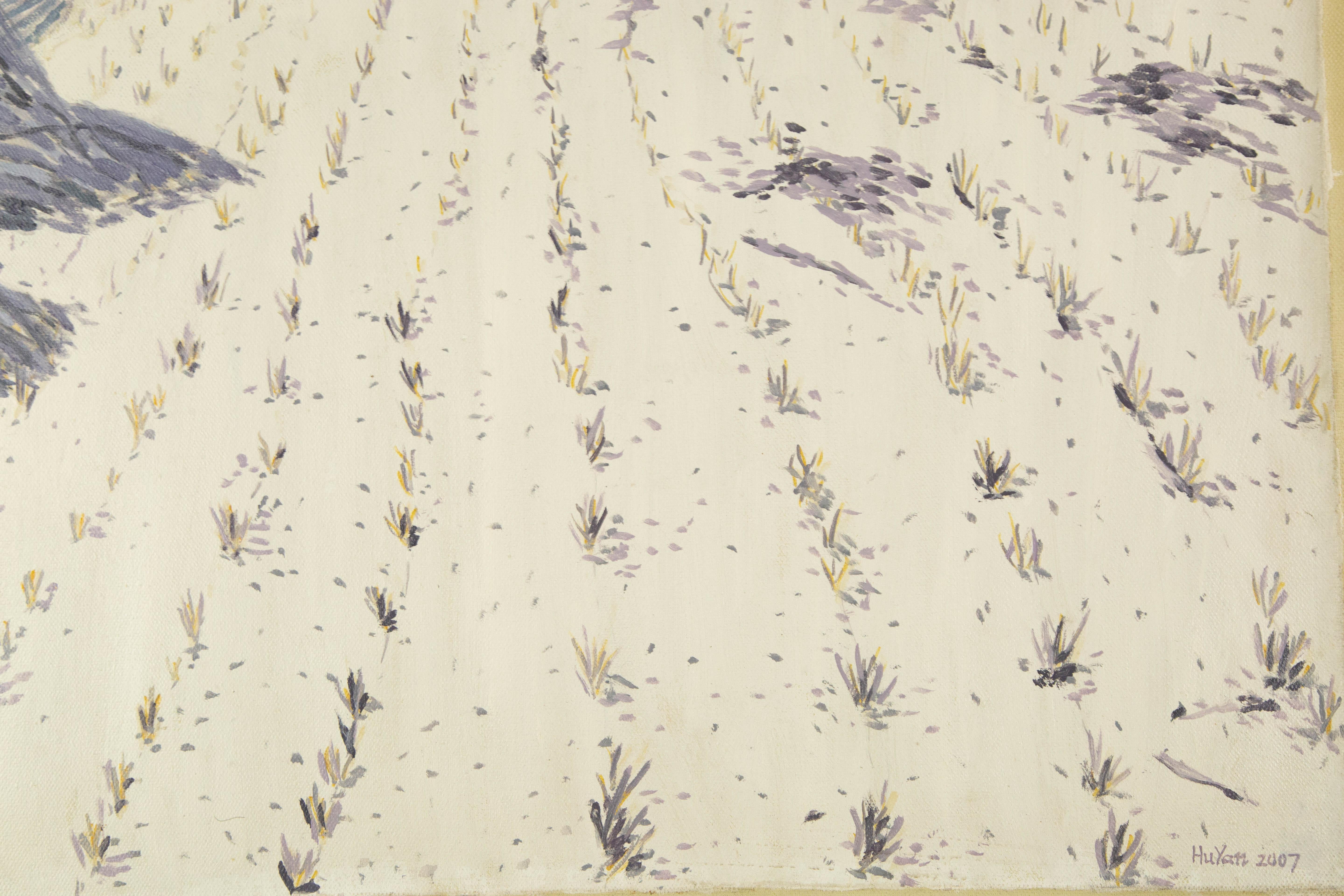 Yan Hu Landschaft, Original, Ölgemälde auf Leinwand, „Schneckenblick II“, Yan Hu im Angebot 4