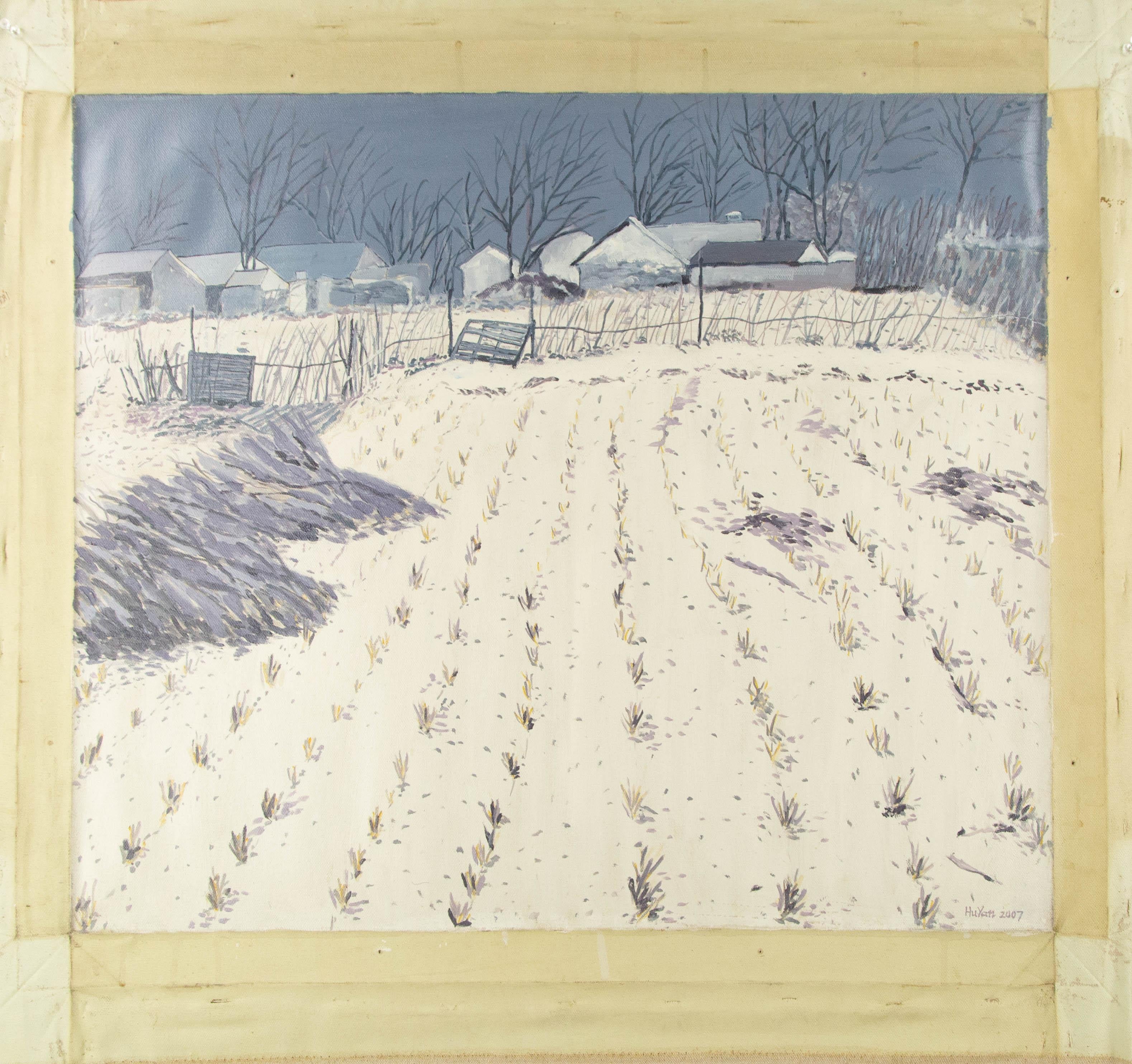 Yan Hu Landschaft, Original, Ölgemälde auf Leinwand, „Schneckenblick II“, Yan Hu im Angebot 7