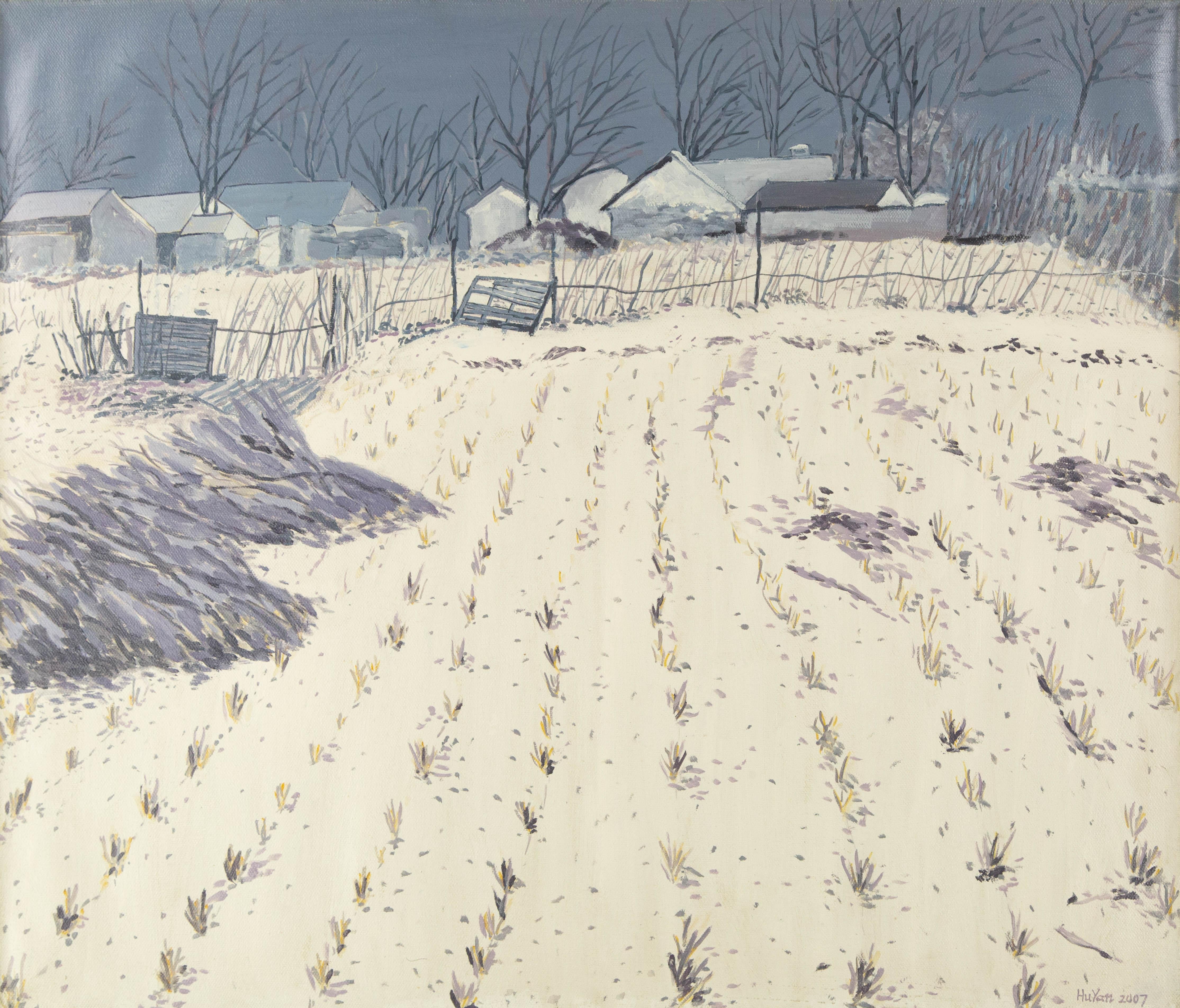 Yan Hu Landscape Original Oil On Canvas "Snow View II"
