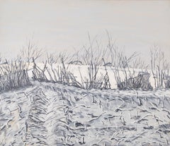 Yan Hu Landscape Original Oil Painting "Winter View 2"