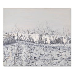 Peinture à l'huile originale de paysage Yan Hu « Vue d'hiver 2 »