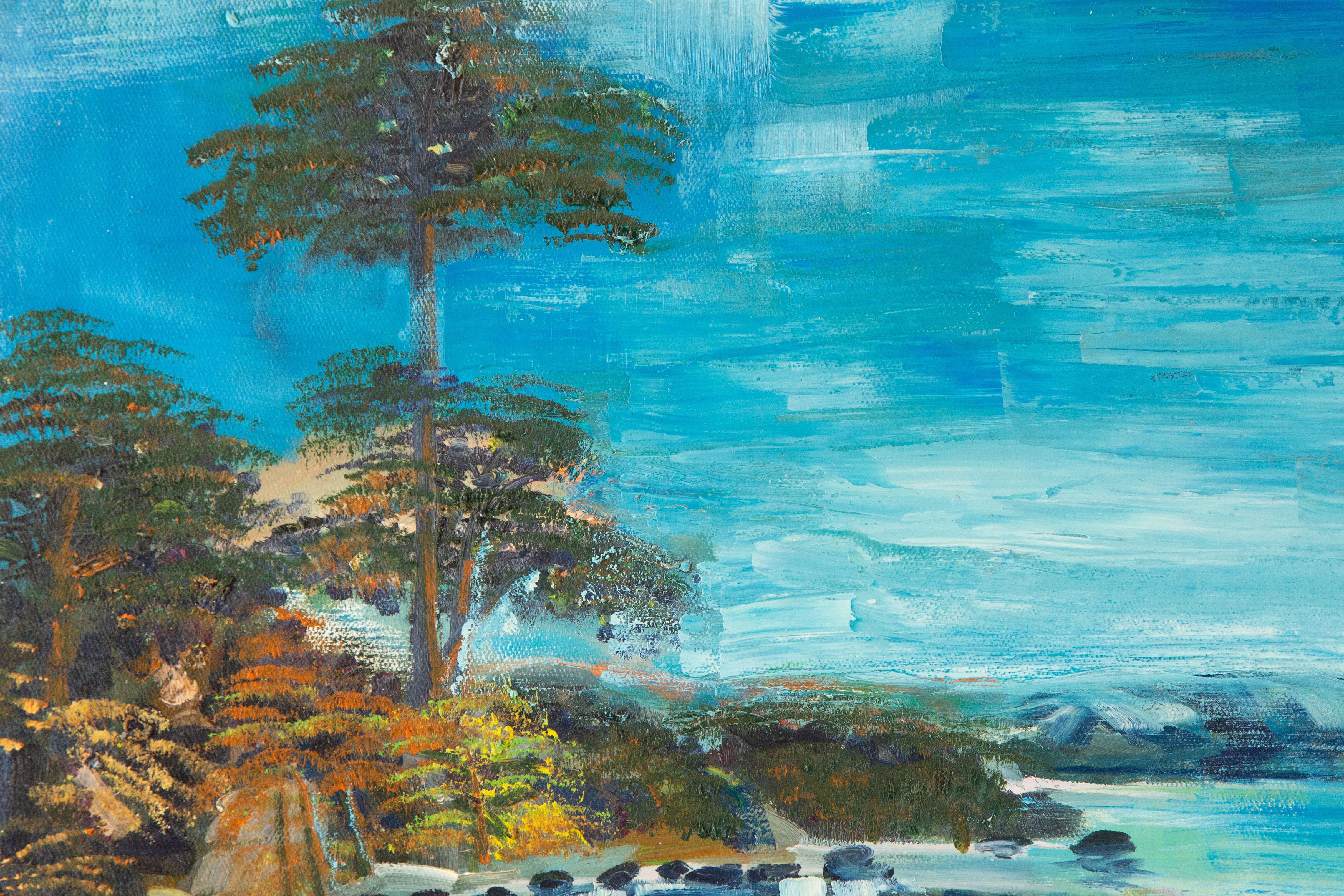 Yan Liu Landschaft, Original, Öl auf Leinwand, „Heaven On The Earth“, Yan Liu im Angebot 3