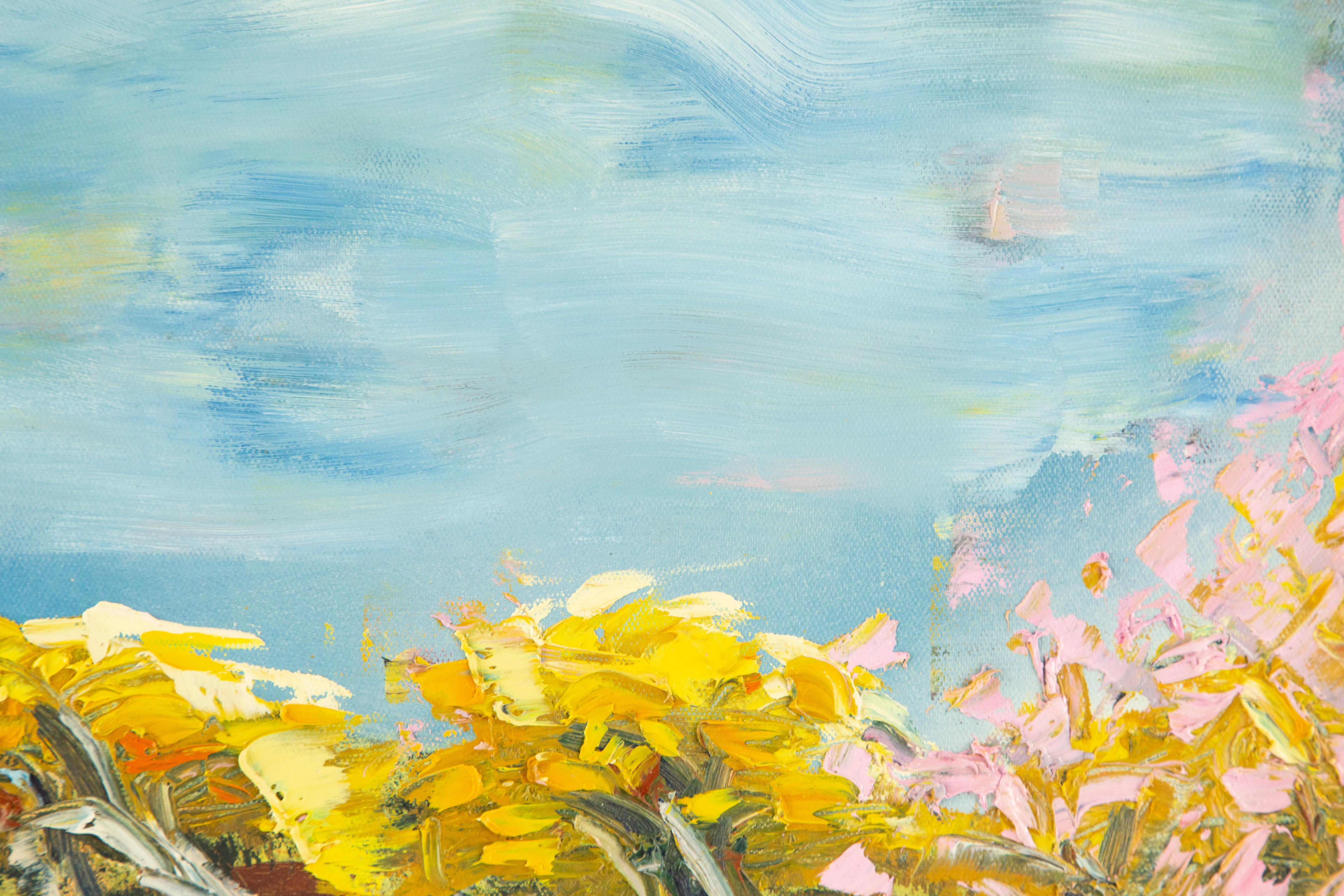Yan Liu Landschaft, Original-Ölgemälde „Frühjahrstag Within“, Yan Liu im Angebot 4