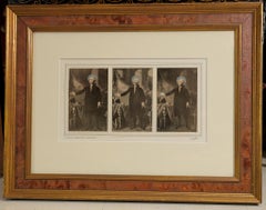 "Saint George Contemplating Mustache" Comical Collage USA President Washington