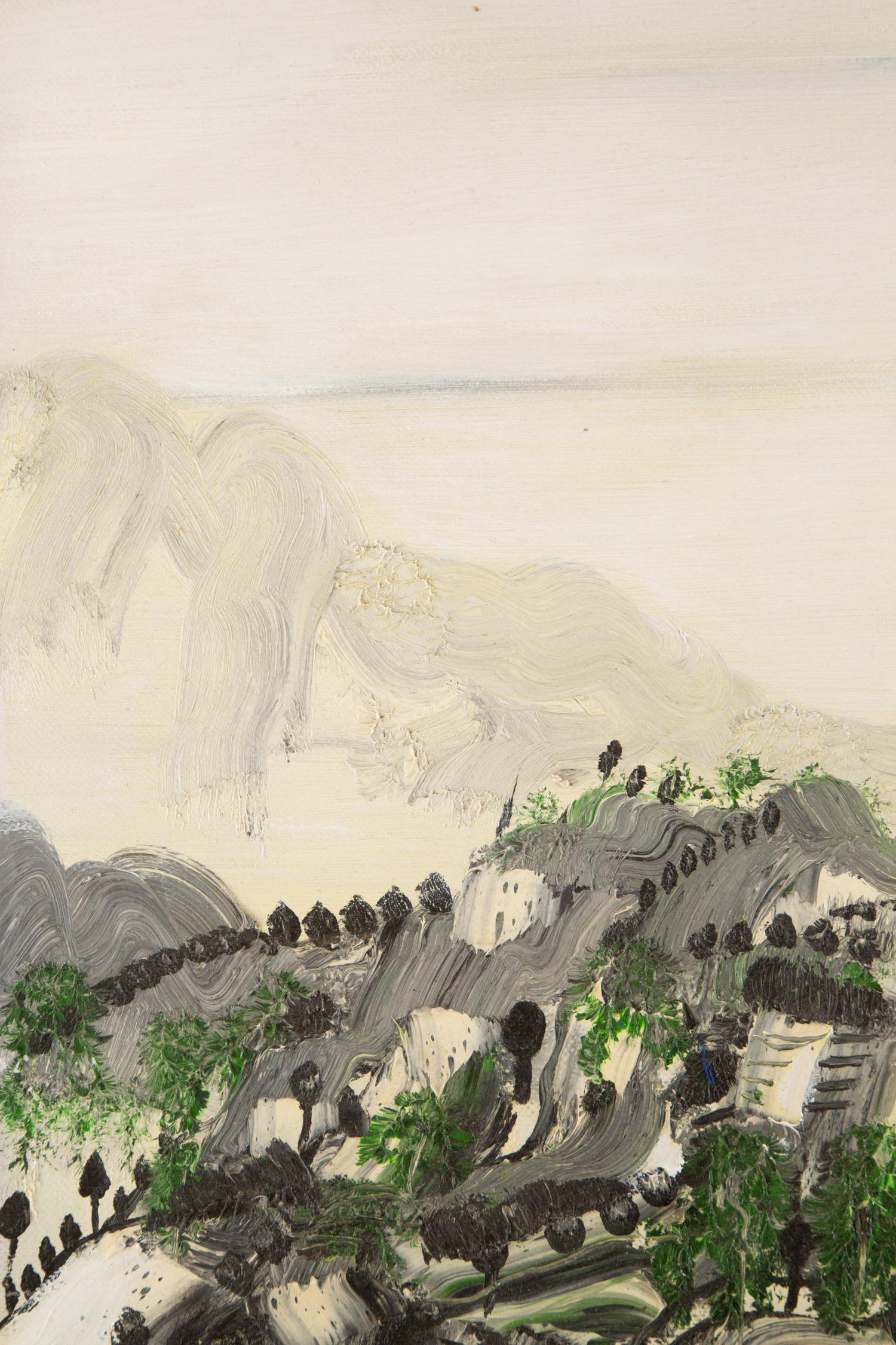 Yan Pengfei Paisaje Pintura al óleo original 
