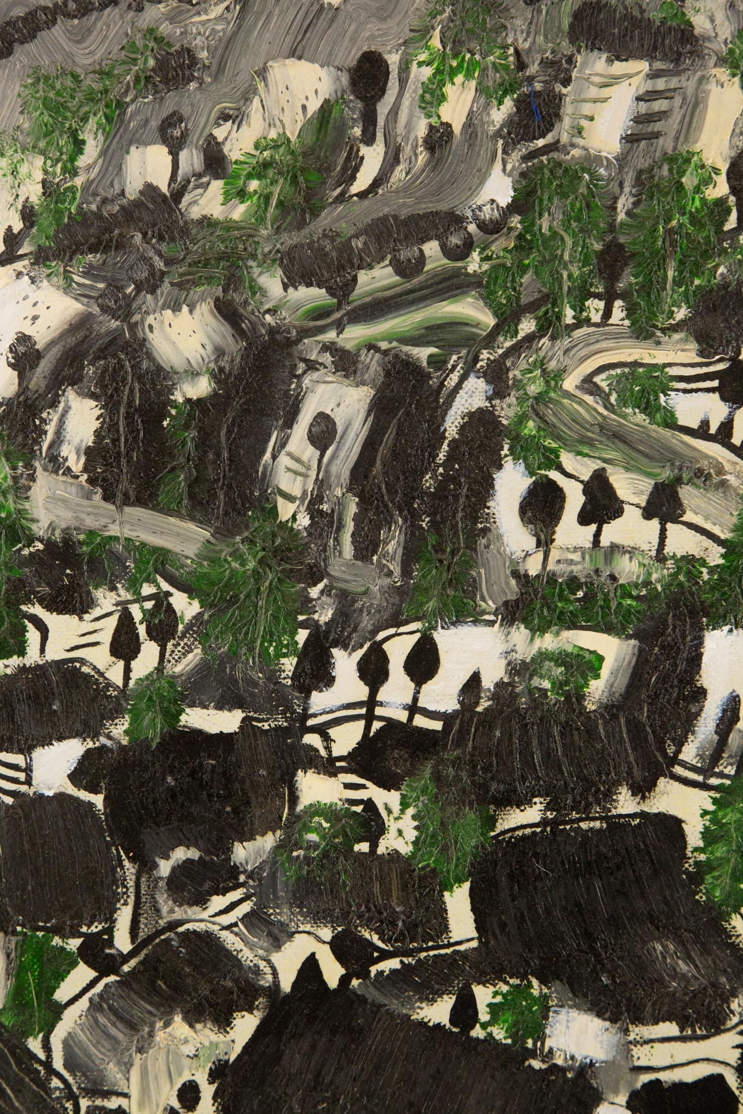 Yan Pengfei Paisaje Pintura al óleo original 