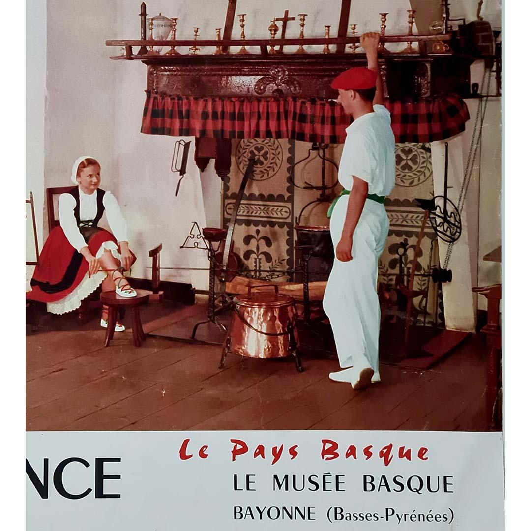 Affiche originale de 1959 - Musée basque français de Bayonne (Basses-Pyrénées) en vente 1