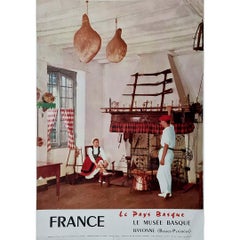 1959 original poster - French Basque Museum in Bayonne (Basses-Pyrénées)