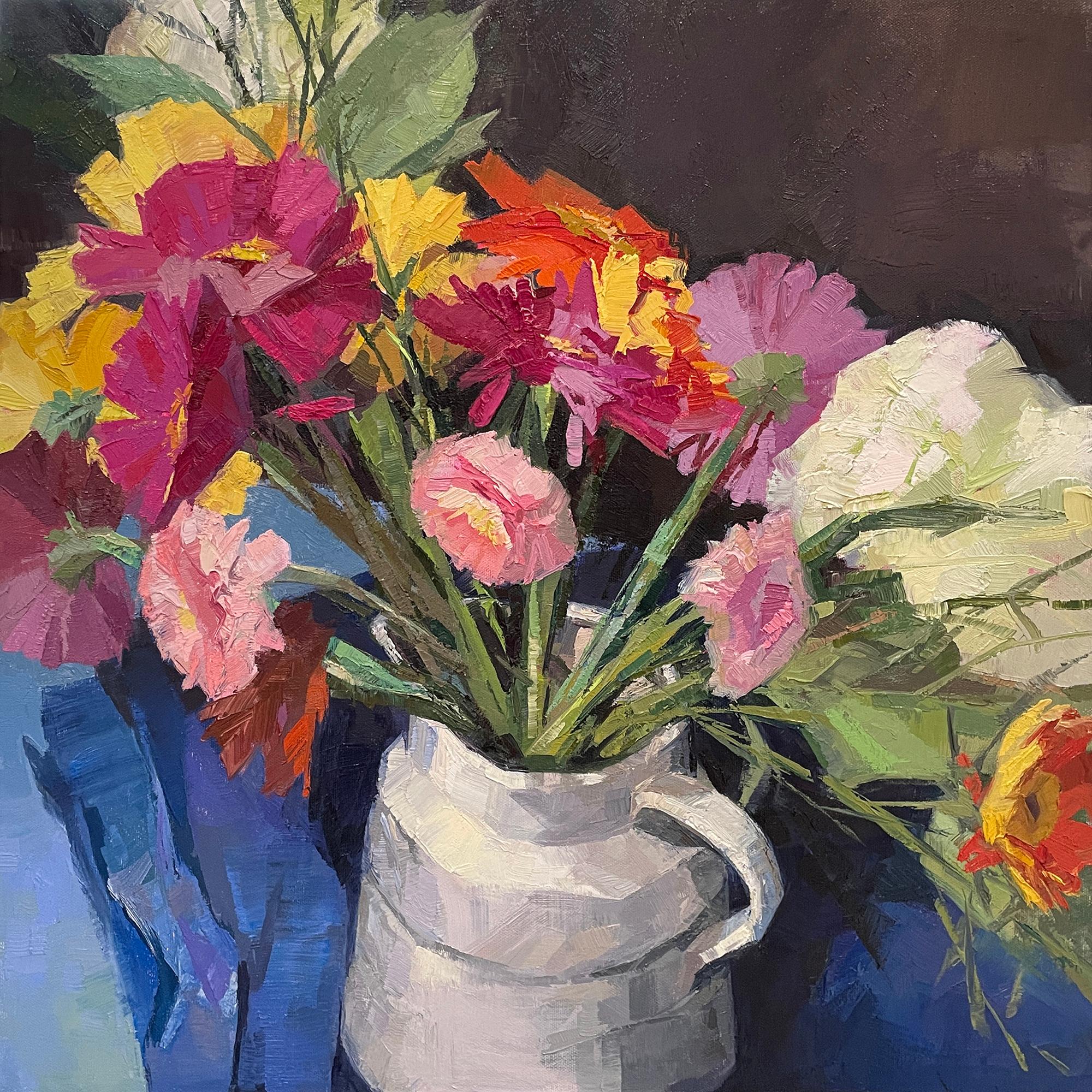 Yana Beylinson Still-Life Painting - "Bouquet", Still Life Oil Painting