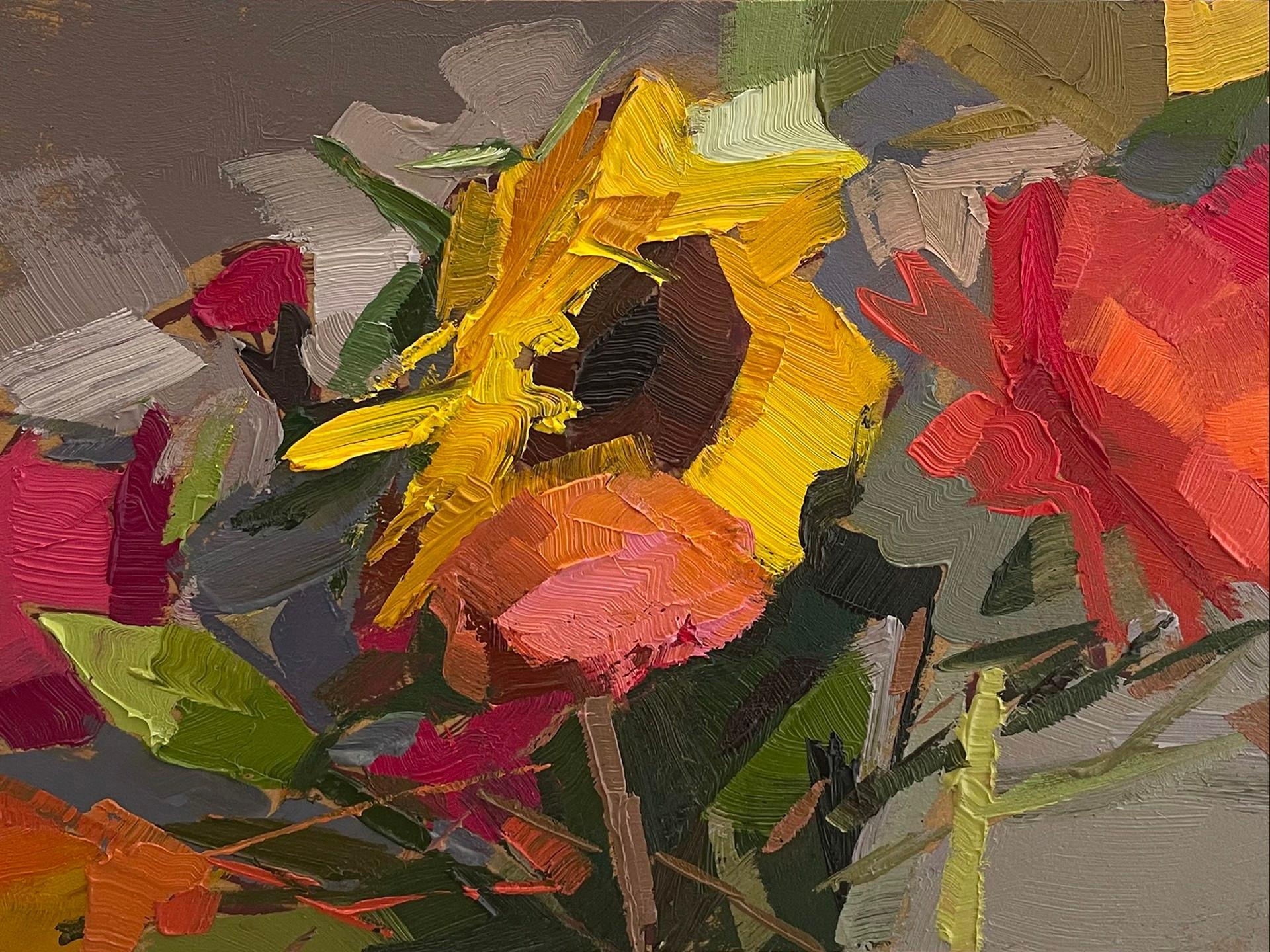 Yana Beylinson Still-Life Painting – Blumenstudie III