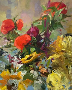 "Sunflowers II", Oil Painting