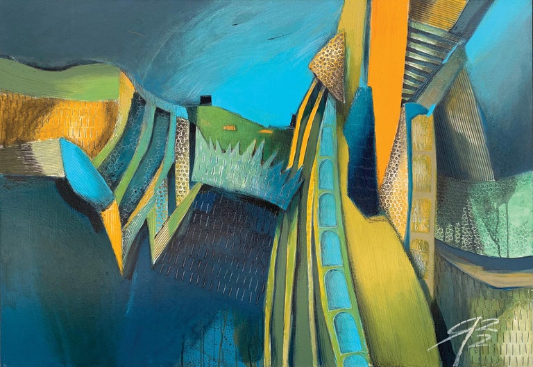 Yana Kostadinova Vivid Colors Abstract Painting White Black Orange