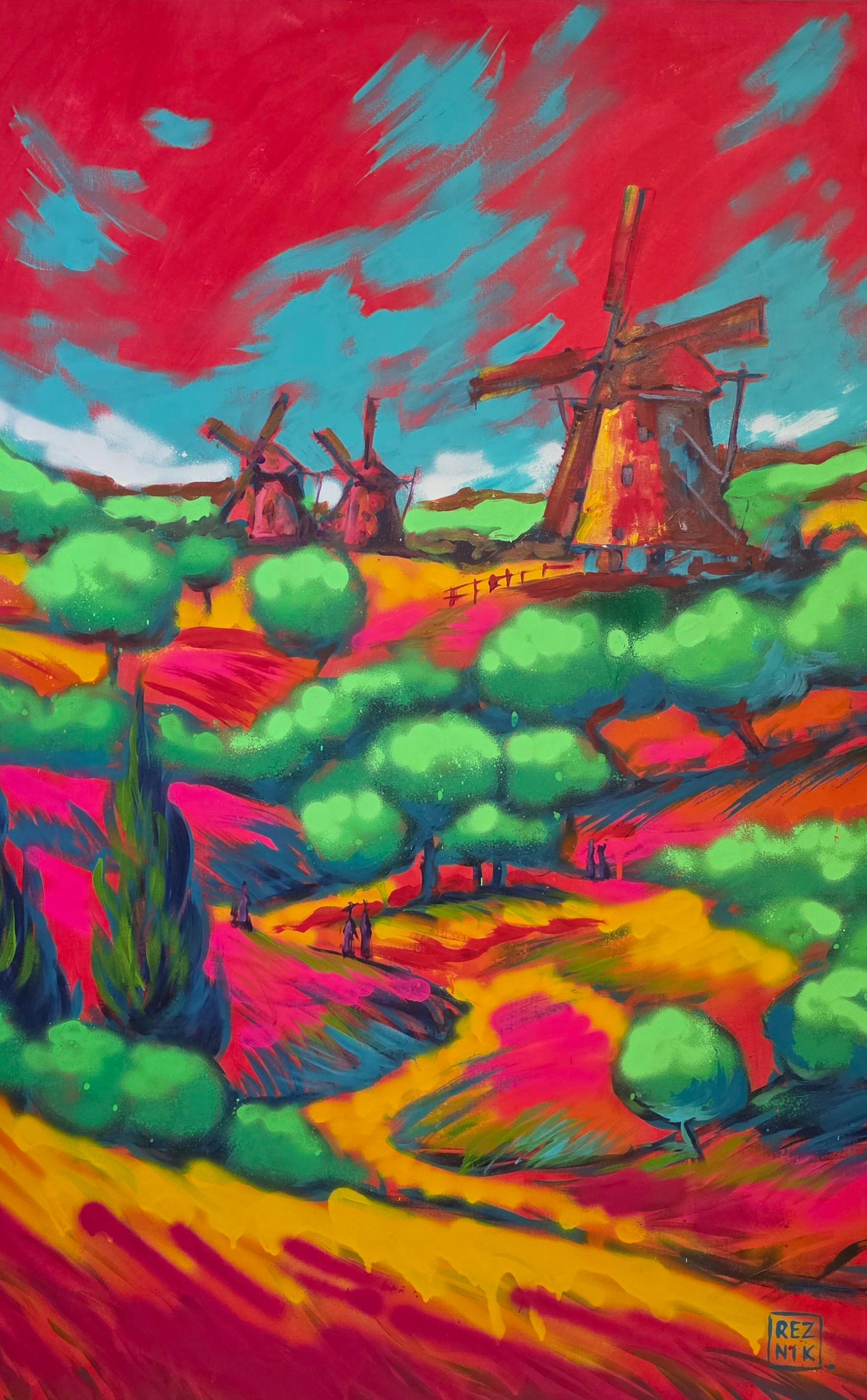 Yana Reznik Landscape Painting - Louder Than Memory
