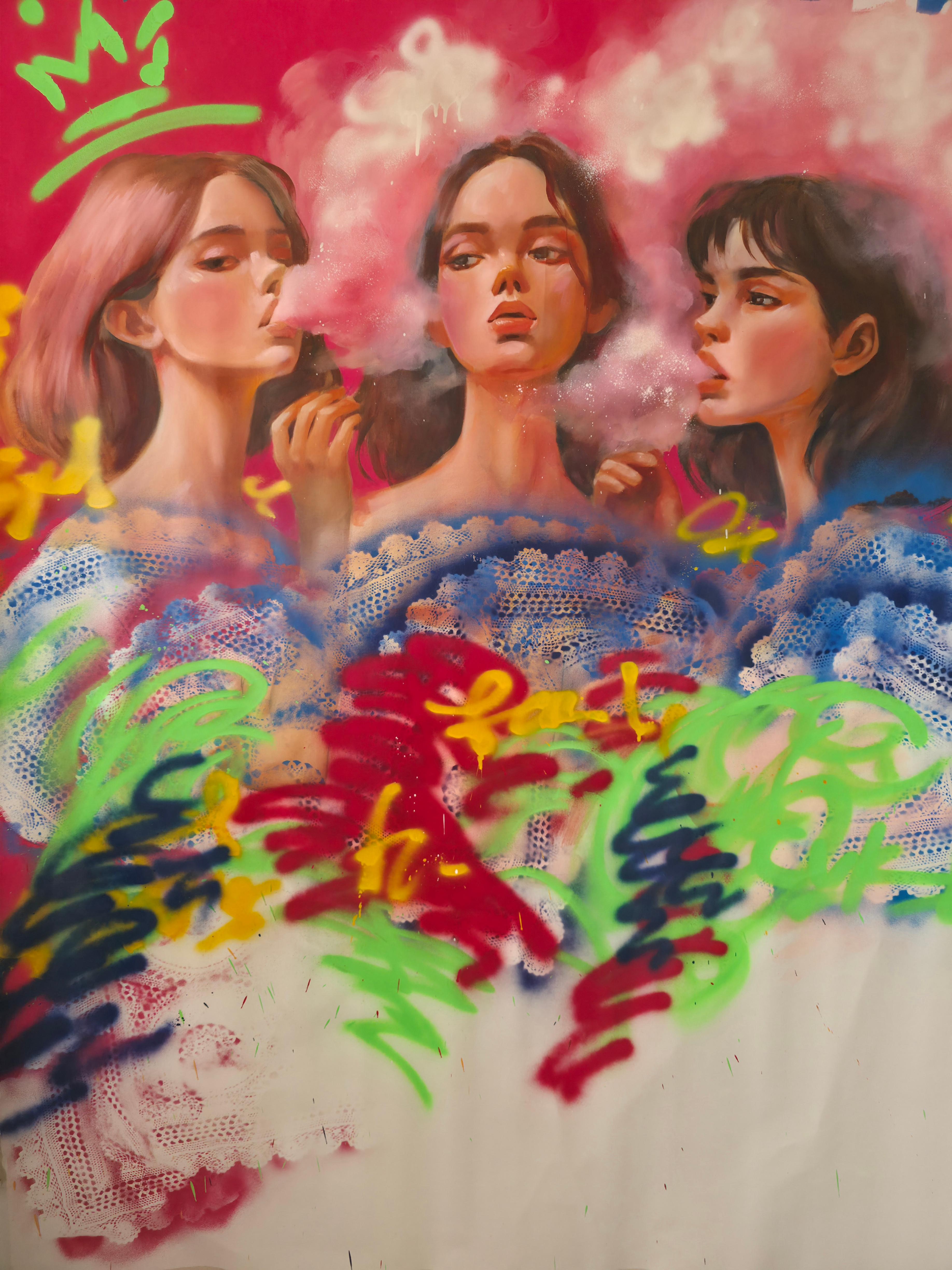 Yana Reznik Figurative Painting – Die Illusion des Anstands