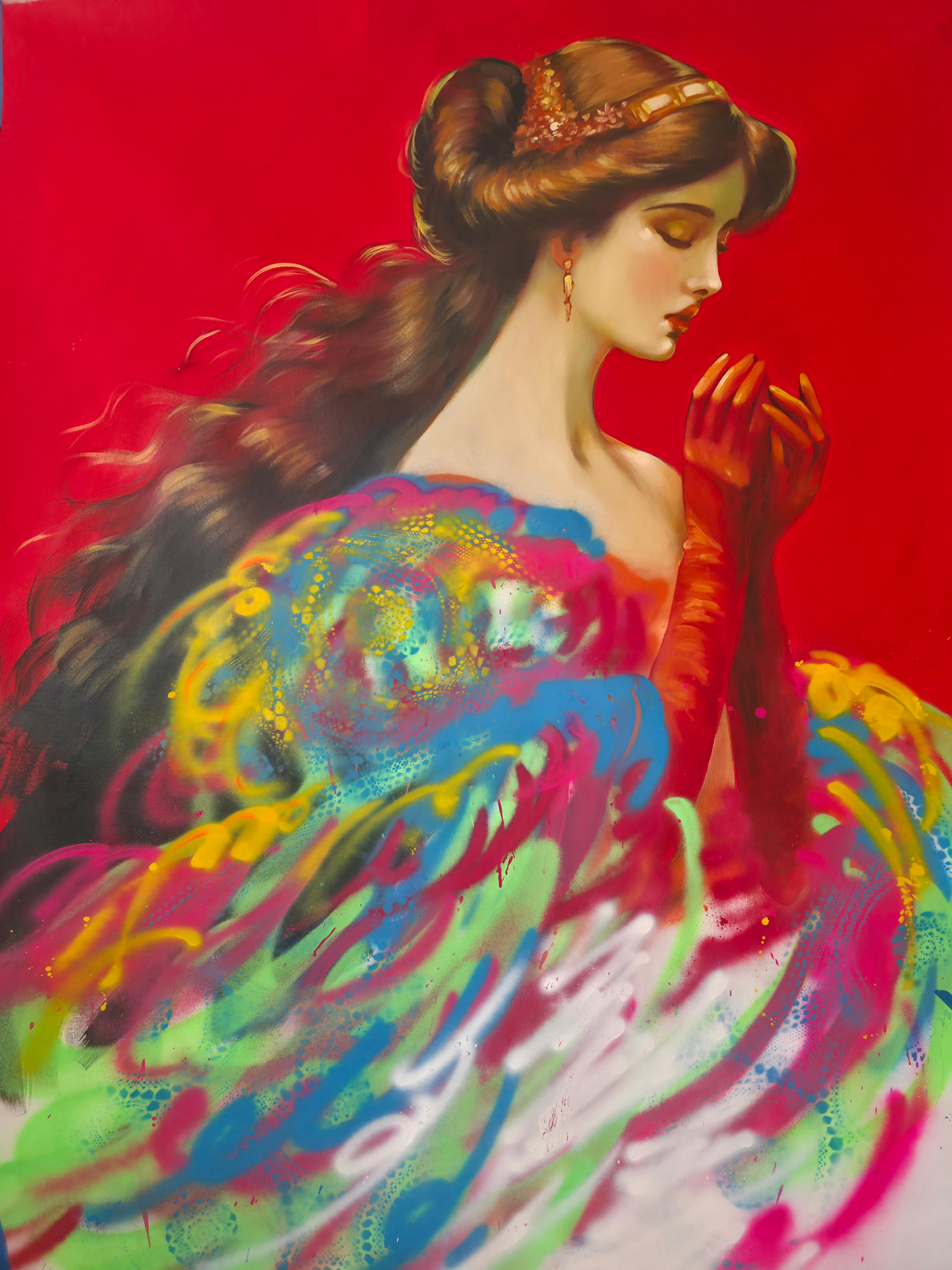 Yana Reznik Figurative Painting – Das Schild der Eleganz