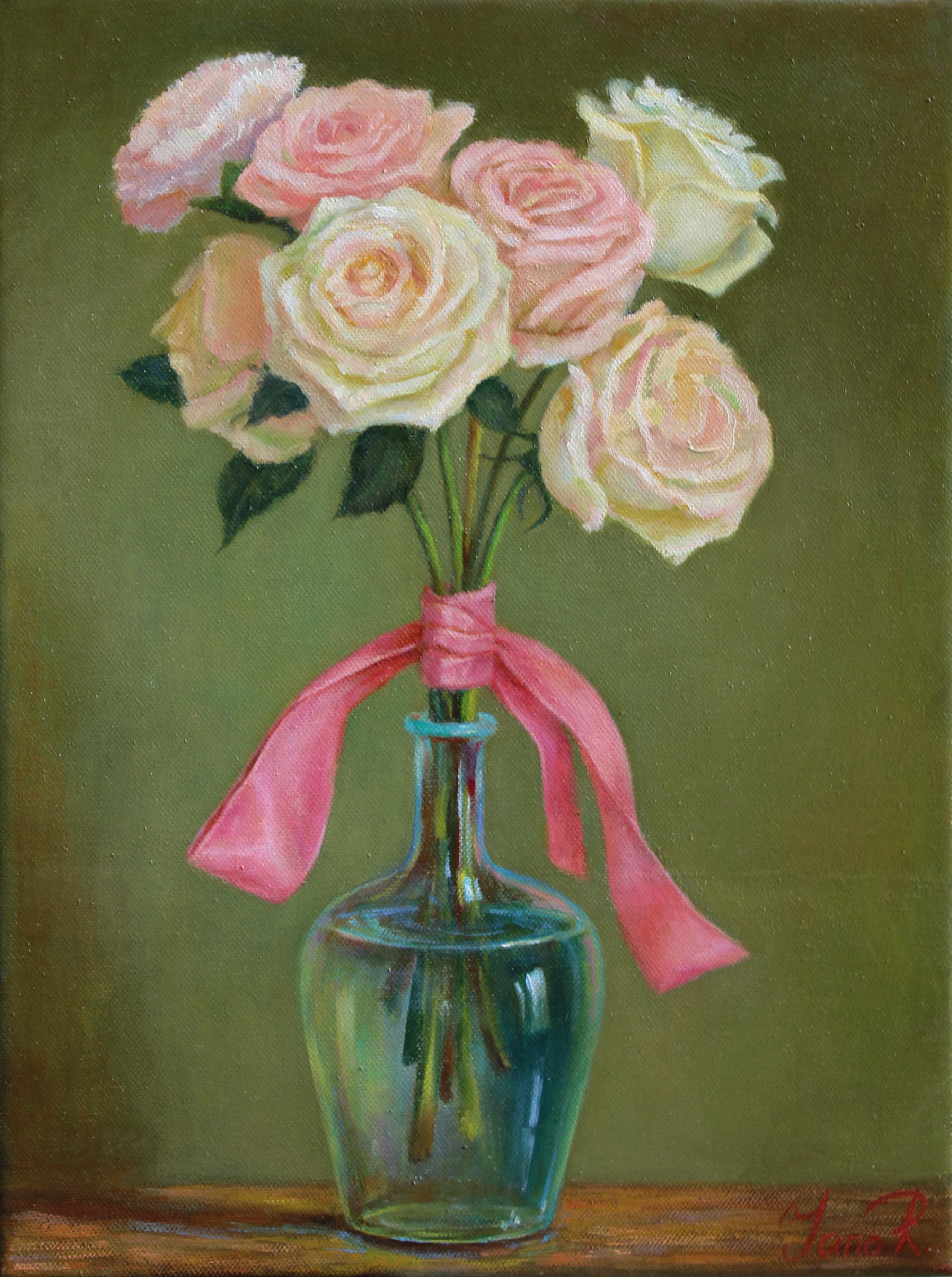 Сreamy roses. Pintura al óleo - Painting Impresionista de Yana Ros