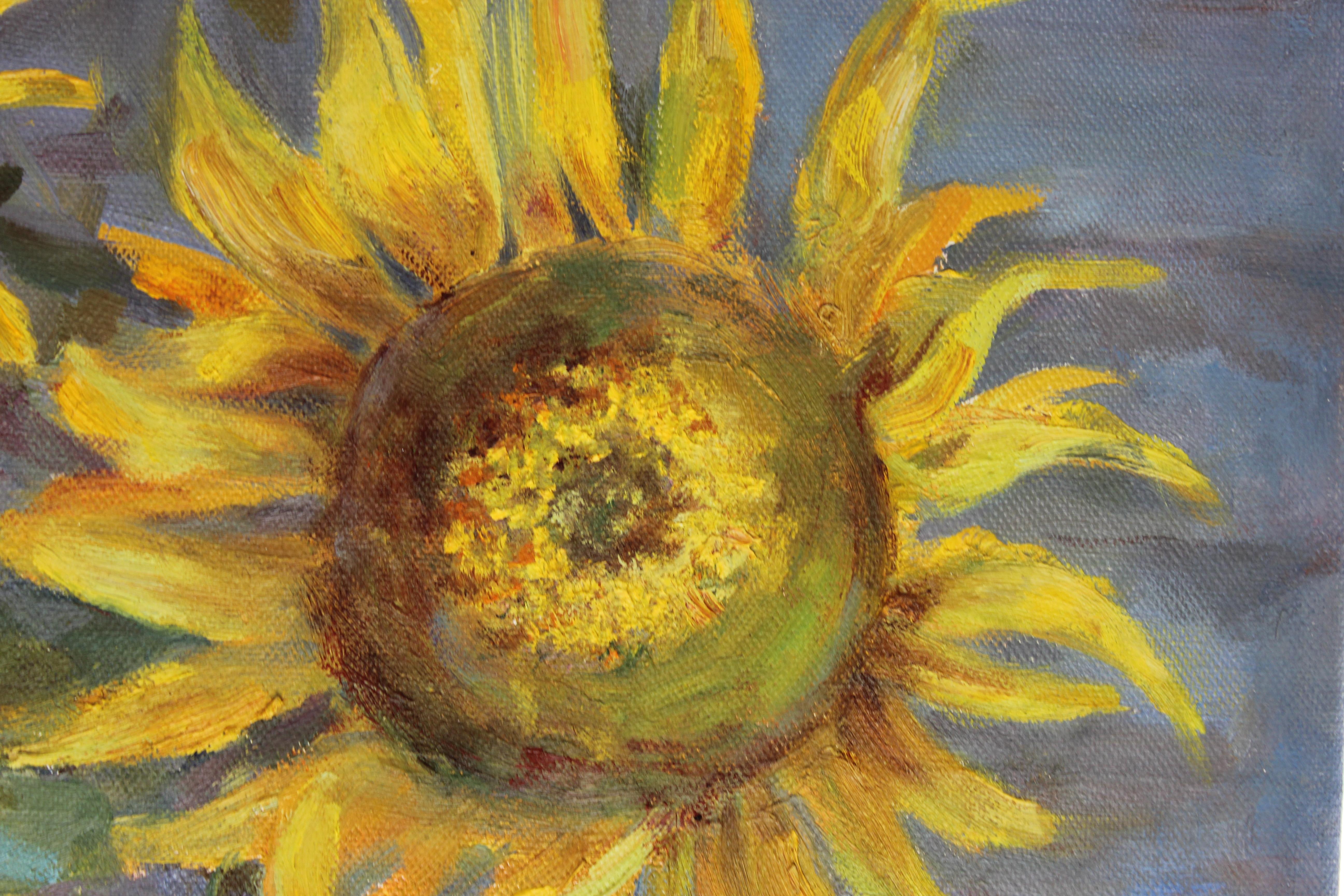 Sunflower is a symbol of the sun, warmth, light, it is always a reminder of summer and childhood. 