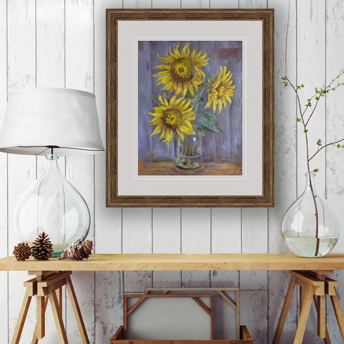 Sunflowers. Oil painting For Sale 2