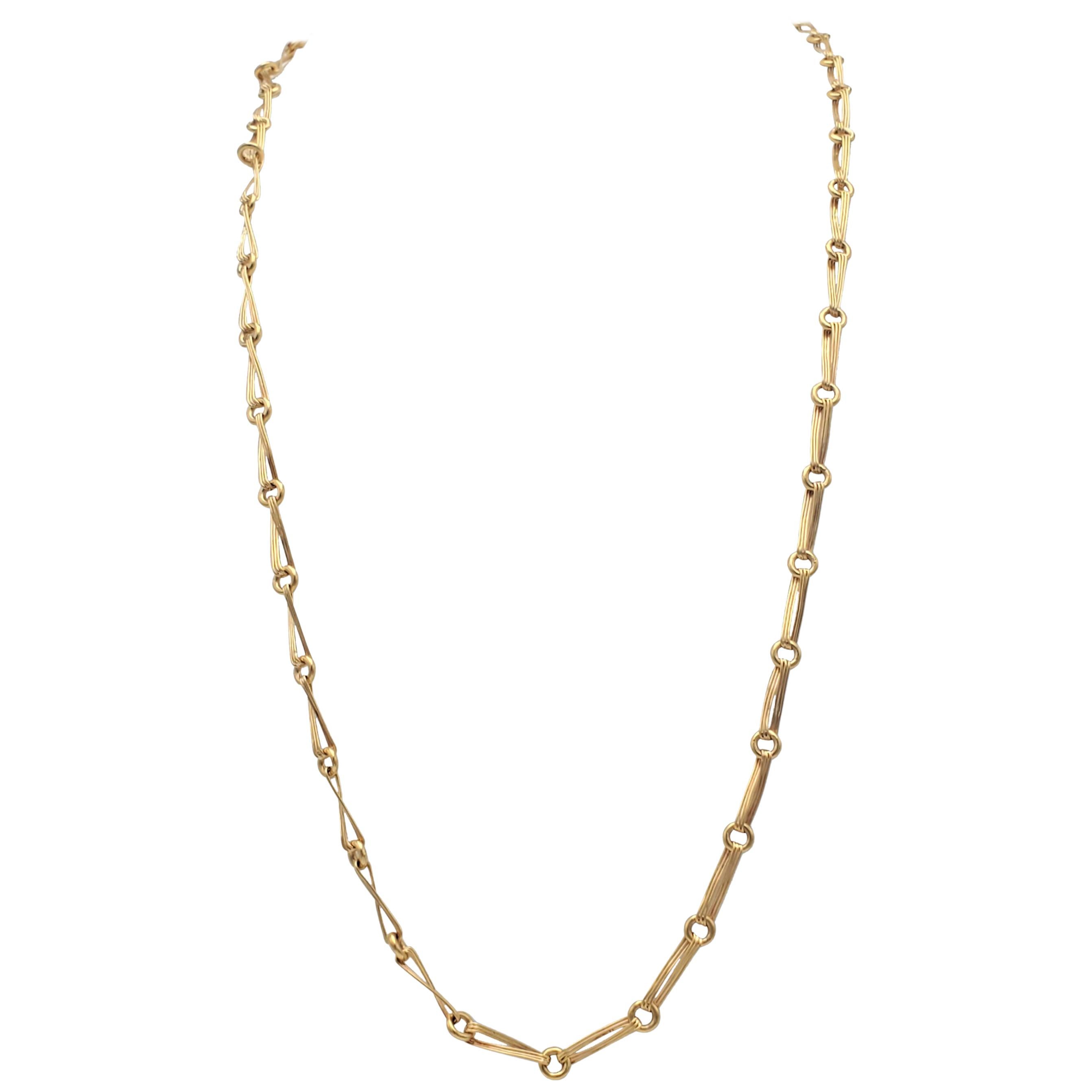 Yanes 18 Karat Yellow Gold and Diamond Necklace