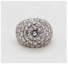 Yanes Exceptional Platinum Cluster Cocktail Ring Gia Certified 10.16 Ctw Diamond