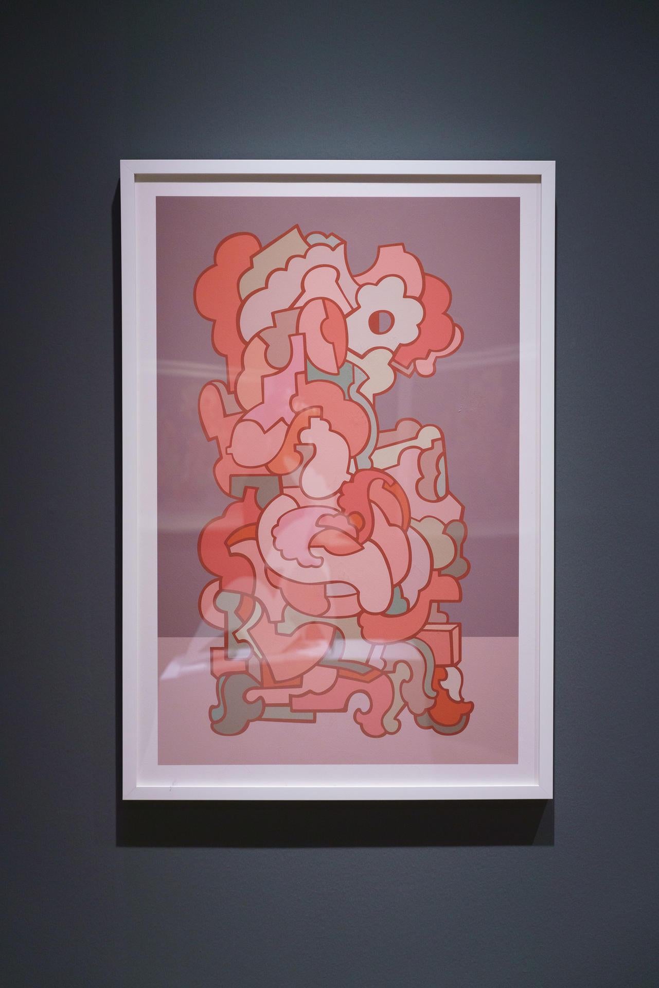 Pop Style- Limitierte Auflage Abstrakte Drucke - Frühling Rosy Clouds #10 – Print von Yang Dongying