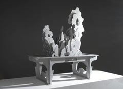 Modern Impressive Super-Flat Sculpture- Beyond the Mountains