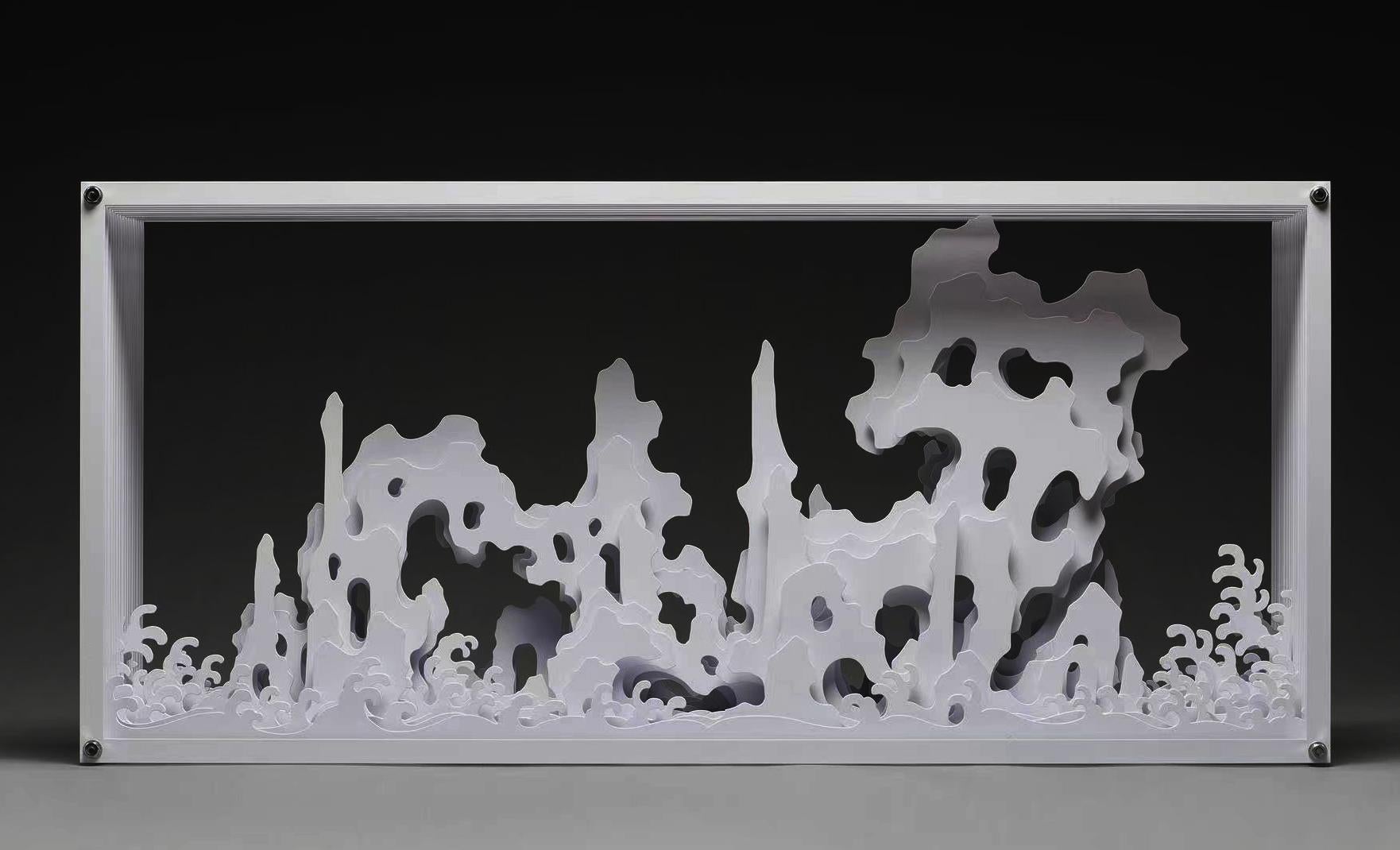 Yang Dongying Abstract Sculpture - Modern Impressive Super-Flat Sculpture- Landscape 